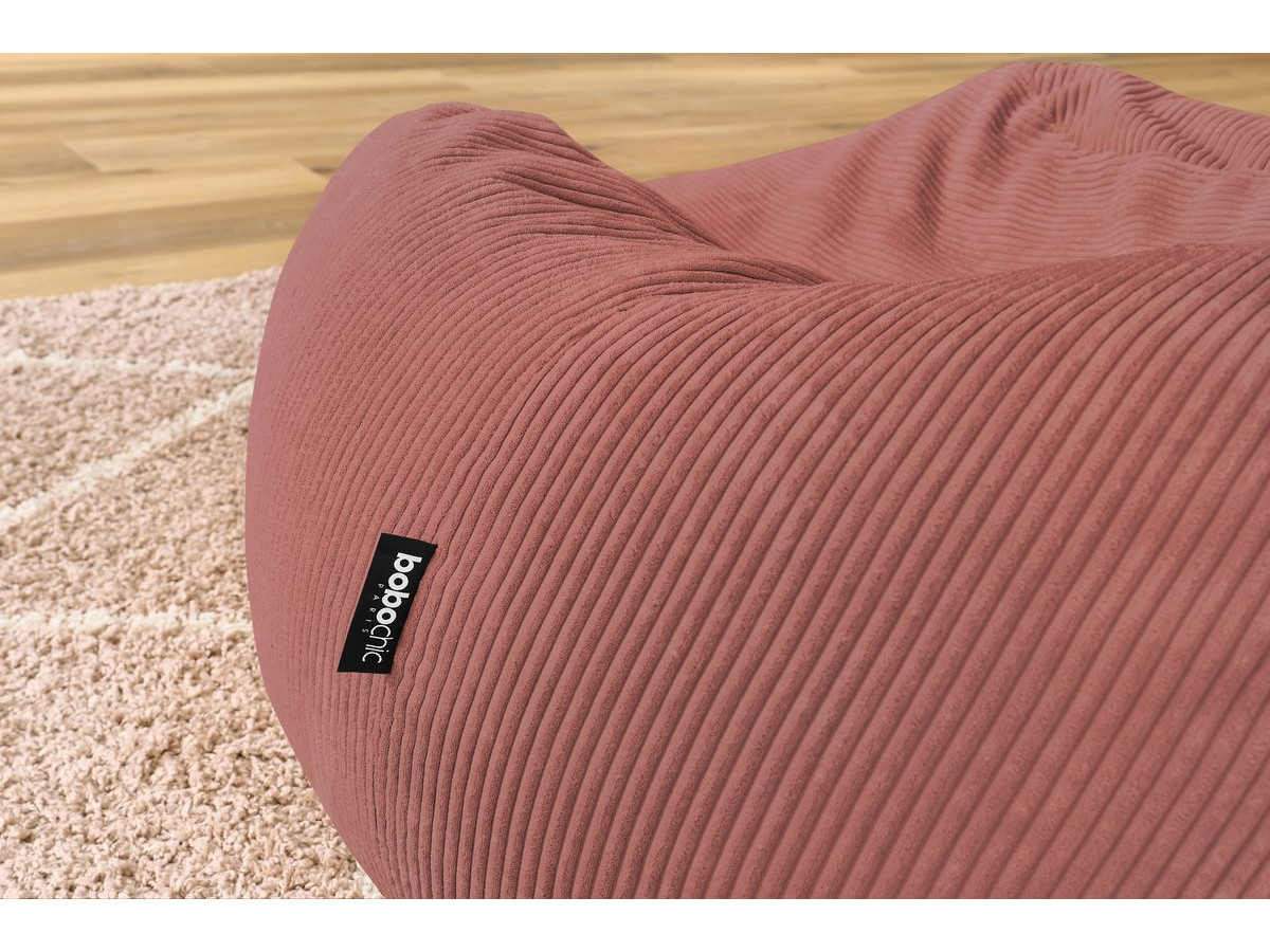 Bobochic Voltaire Pouf 120 × 70 cm Cordsamt Rosa