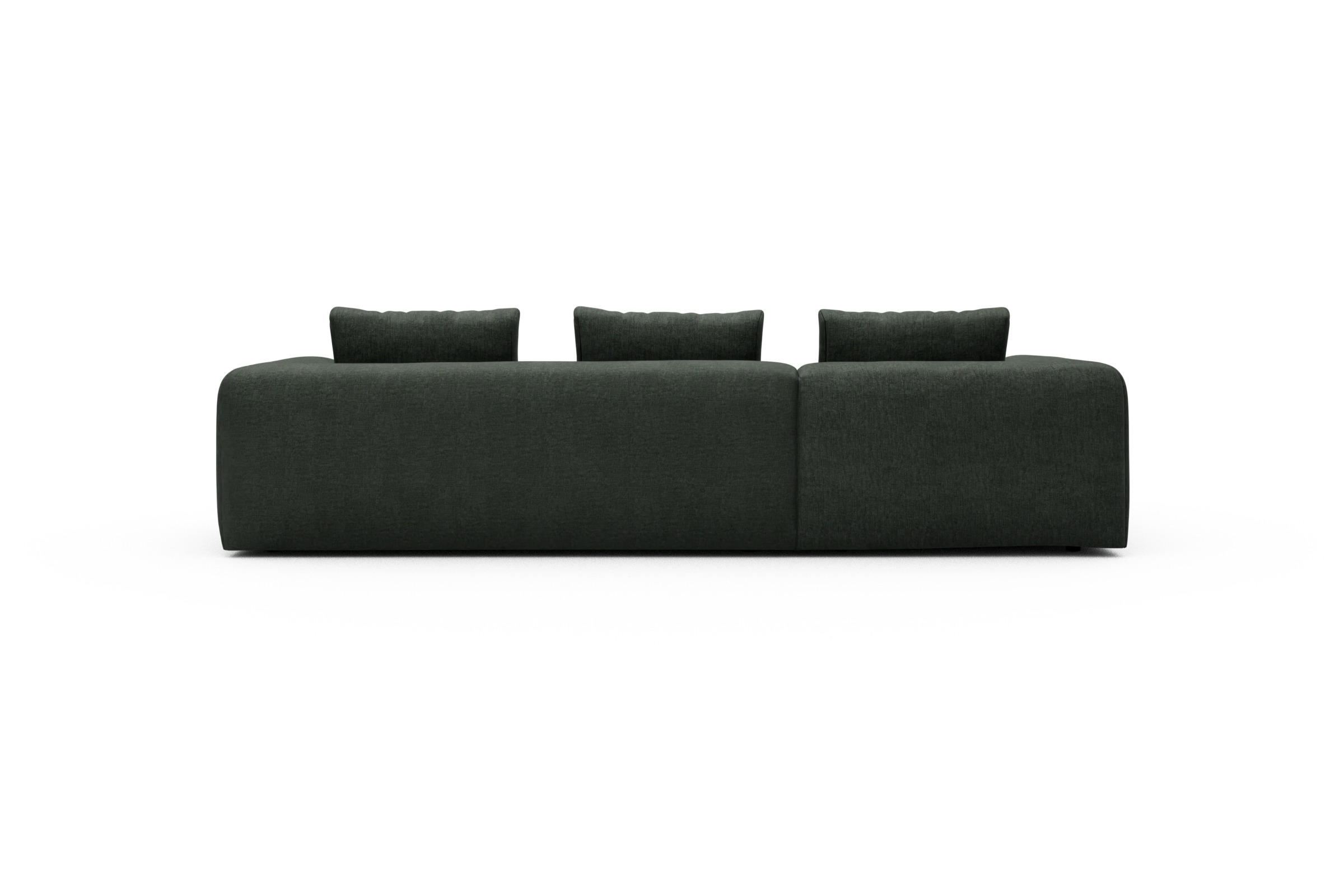 Ecksofa Fred Chaiselongue links mit 2,5-Sitzer Aivi-Pine-Green