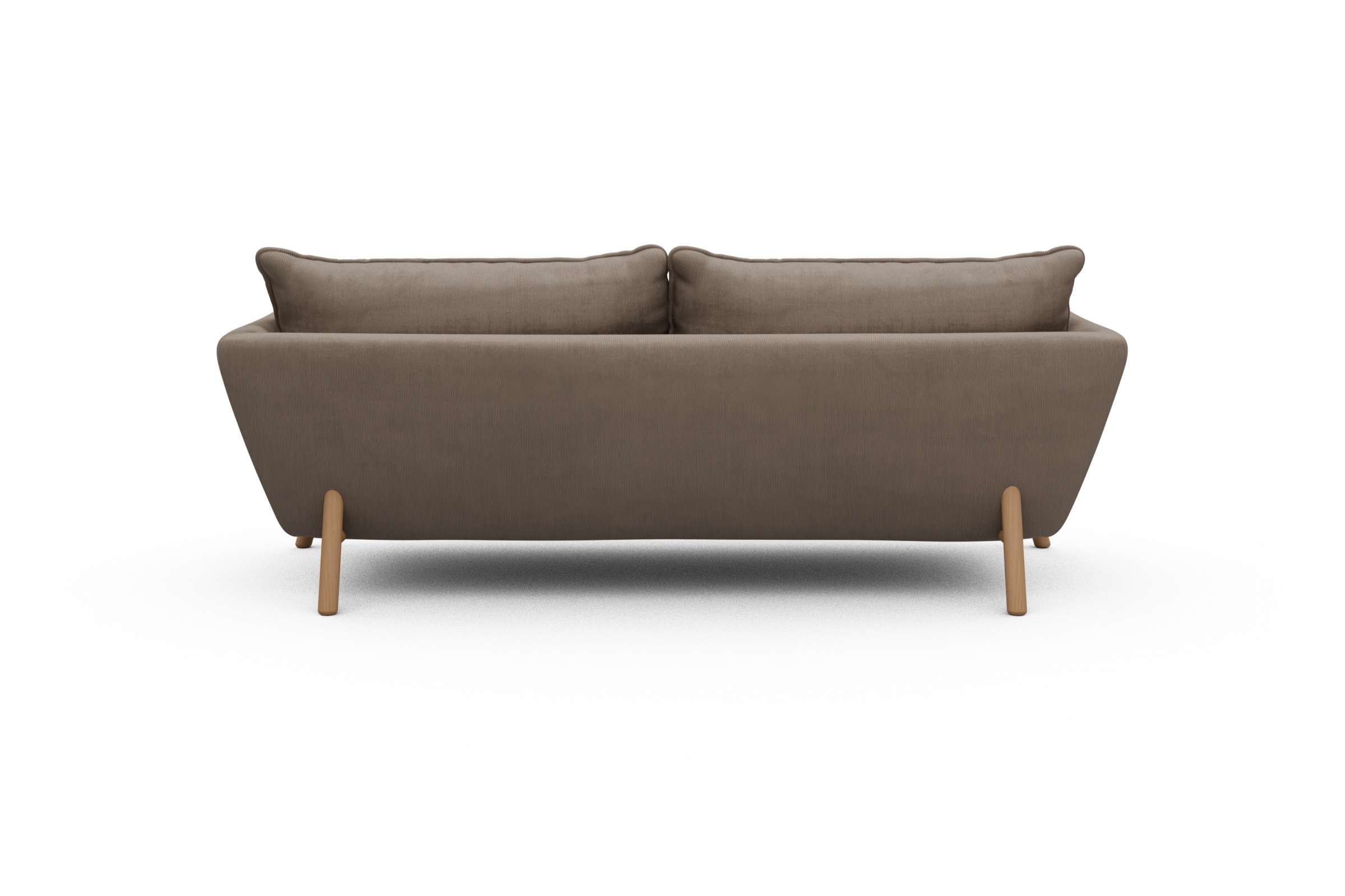 Sofa Emil PREMIUM 3-Sitzer Beinfarbe Eiche Natur Cordufine-Beige