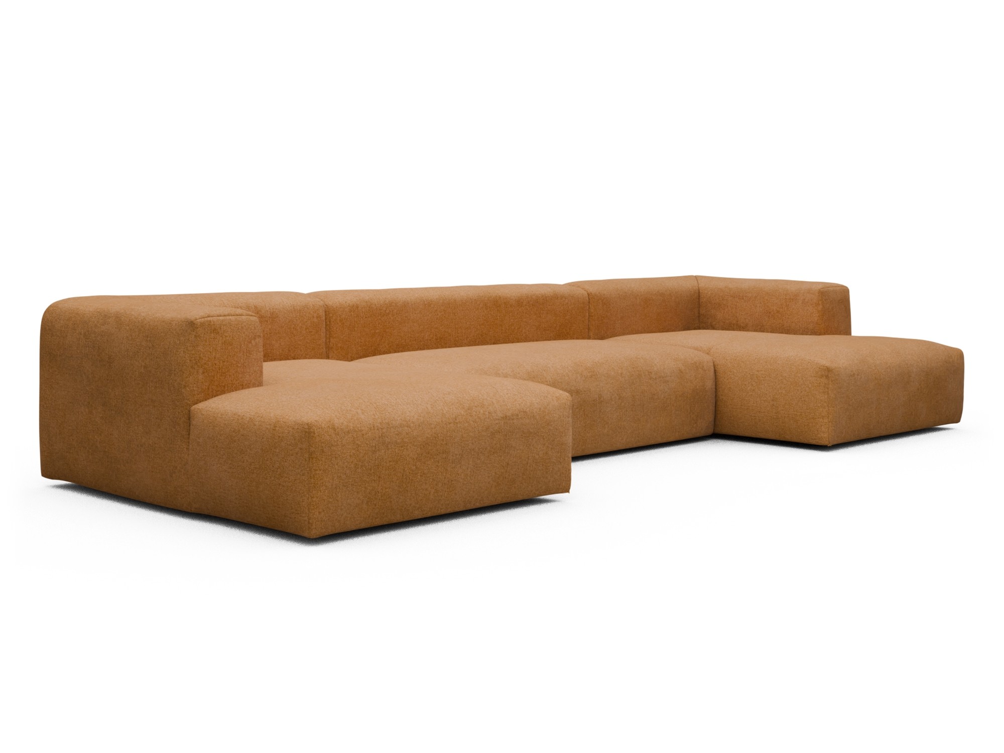 Skandi Home Wohnlandschaft Fred mit 2-Sitzer und Chaiselongue beidseitig Casone-Warm-Yellow moebelfaktor