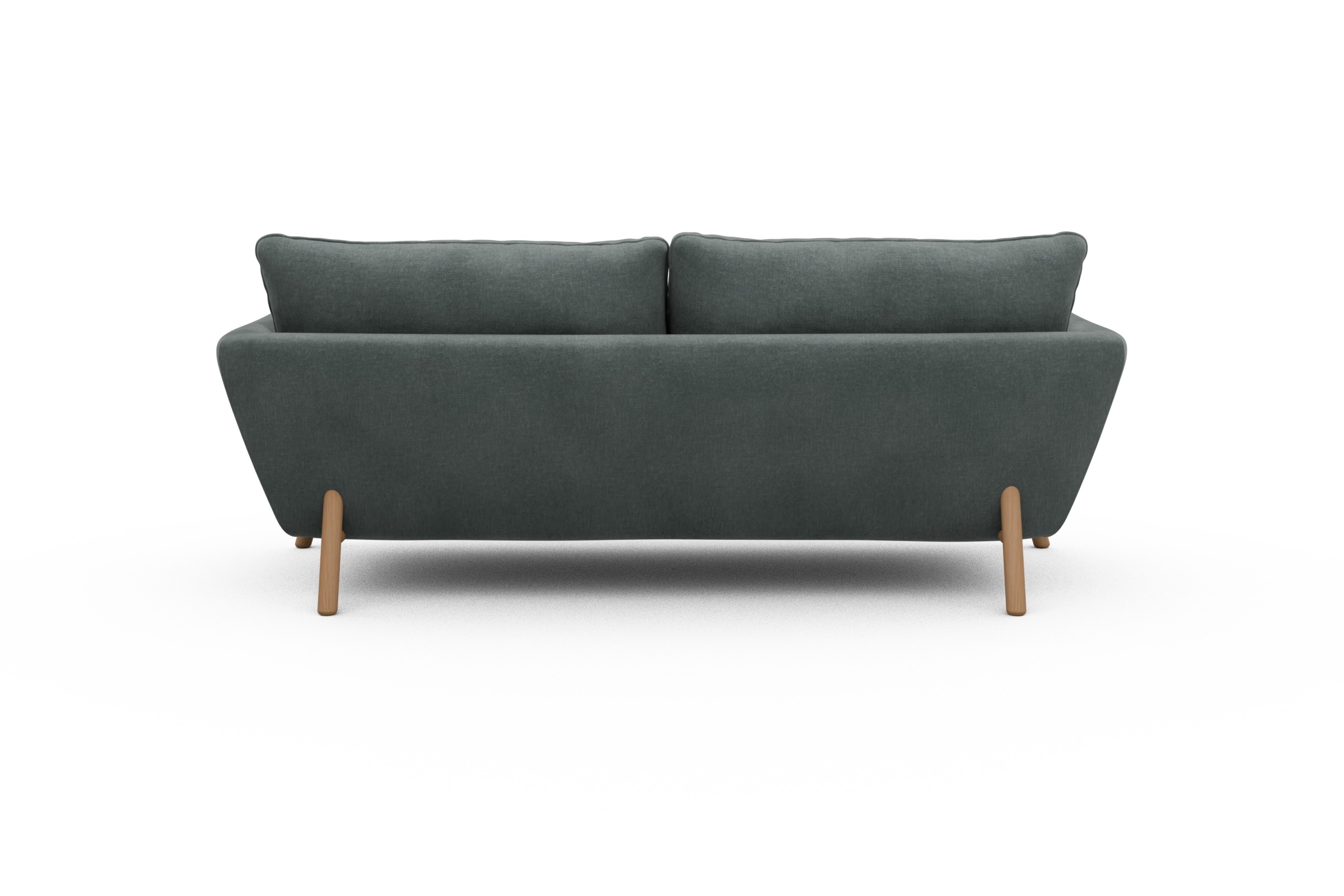 Sofa Emil 3-Sitzer Beinfarbe Eiche Natur Smooth-Silver-Grey