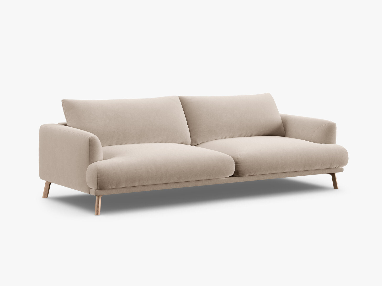 Micadoni Sofa Naomi 4-Sitzer Samt Salvador Beige