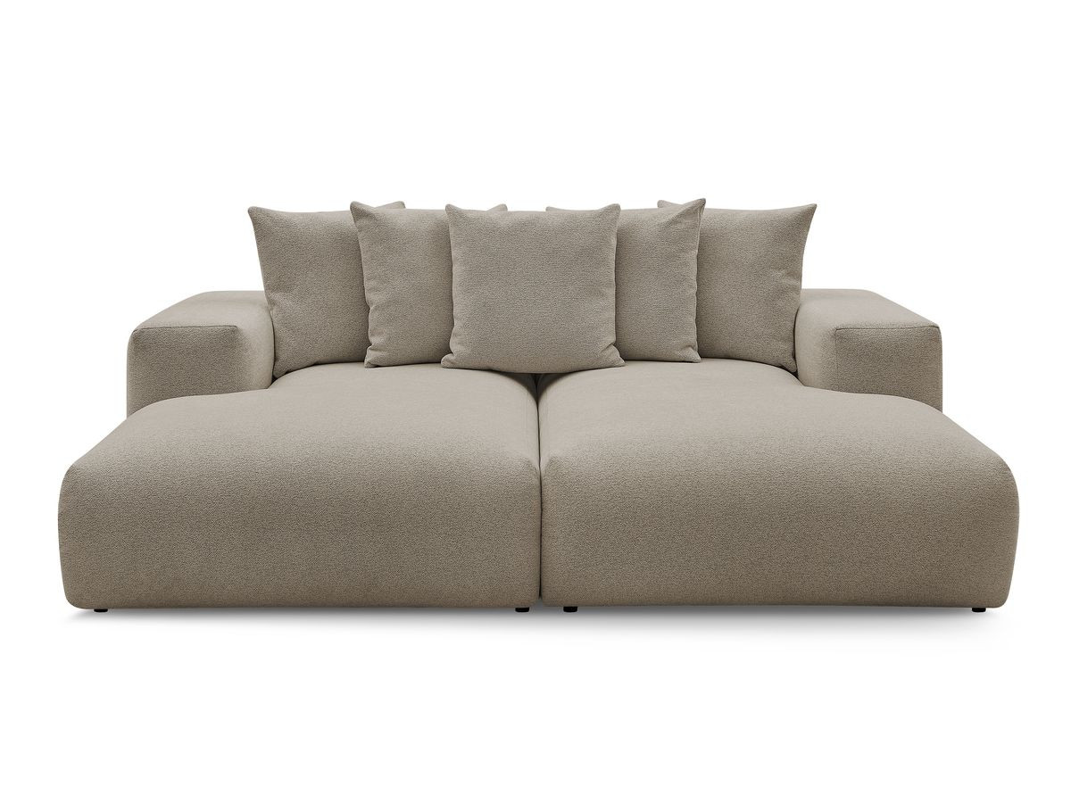 Bobochic Voltaire Sofa 4-Sitzer 248 × 170 cm Melange-Stoff Taupe