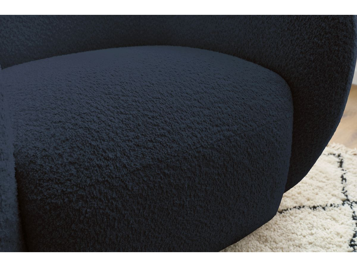Bobochic Celine Sessel Bouclé-Stoff Dunkelblau