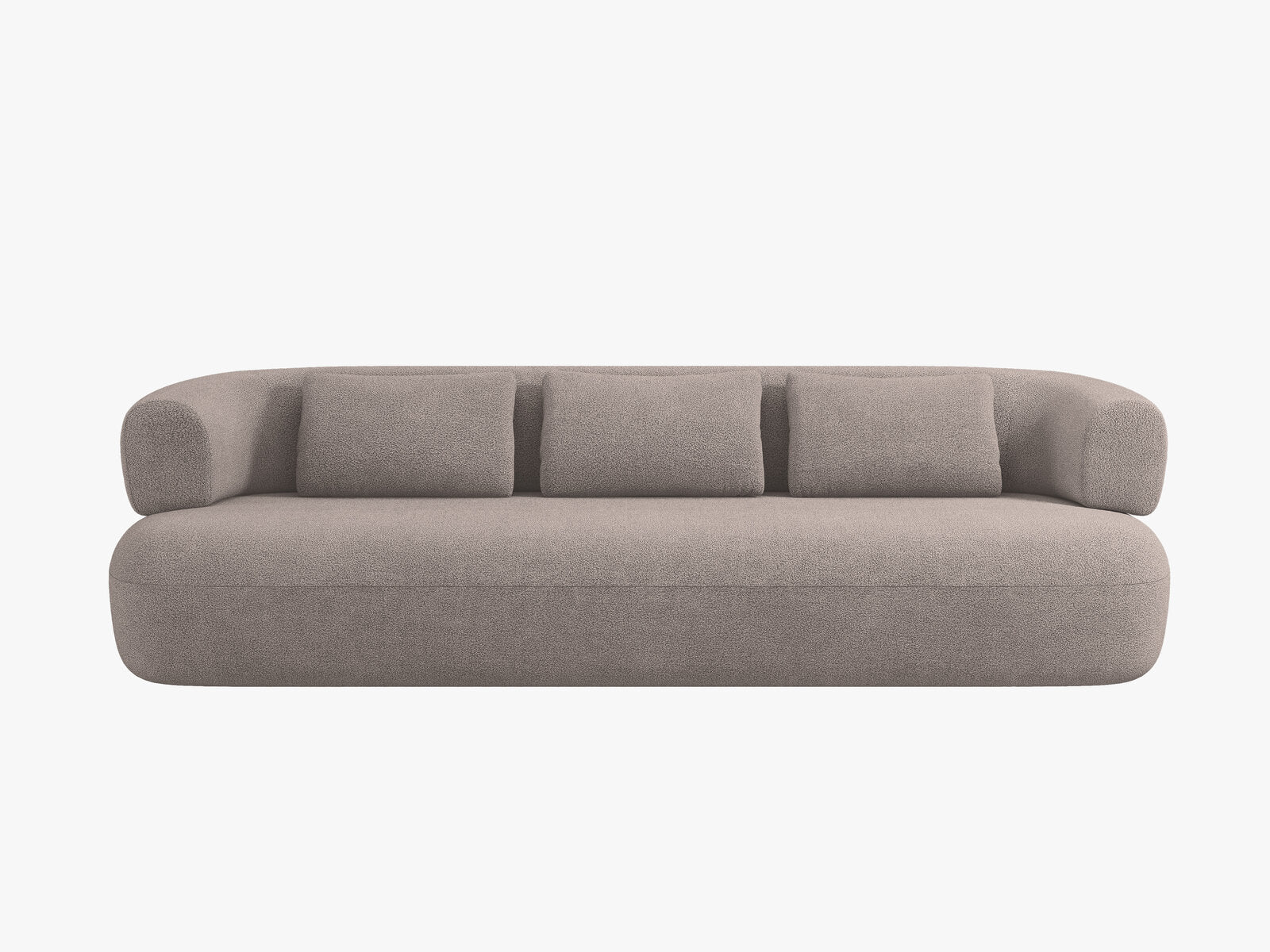 Micadoni Sofa Jenny 4-Sitzer Boucle Now or Never Hellbraun