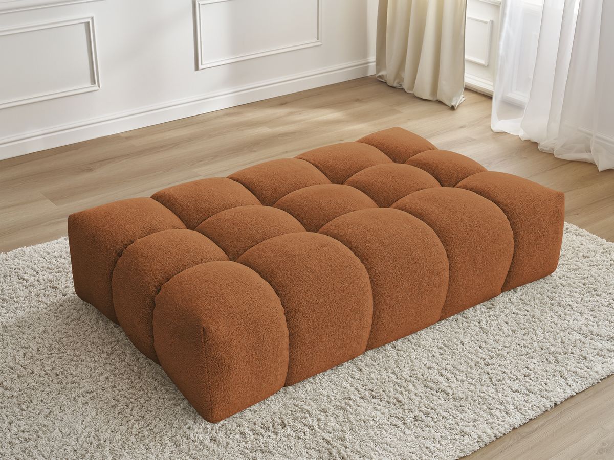 Bobochic Everest Pouf 166 × 100 cm Melange-Stoff Orange