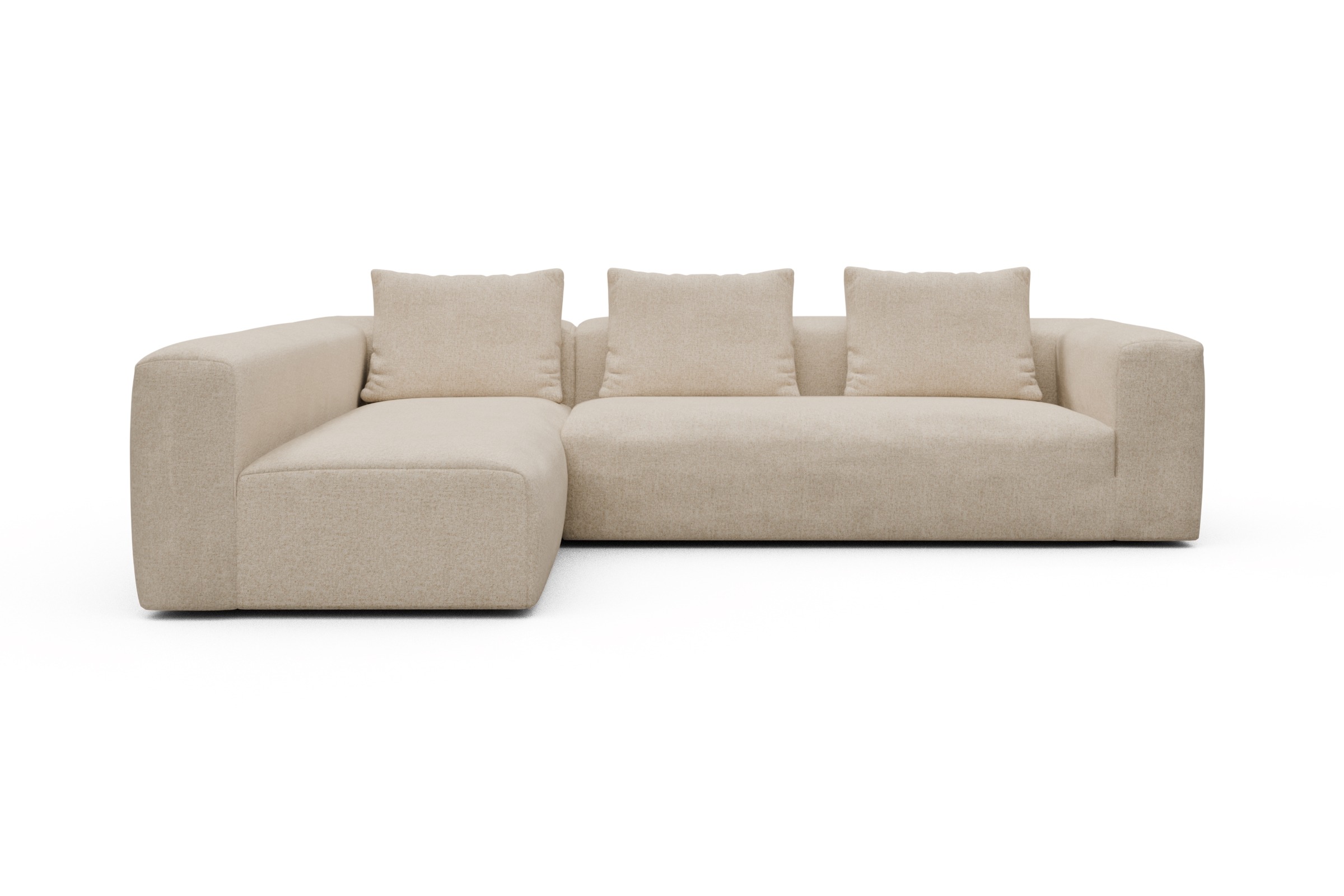 Skandi Home Ecksofa Fred 2x 2,5-Sitzer links offen Casone-Natural-Beige moebelfaktor