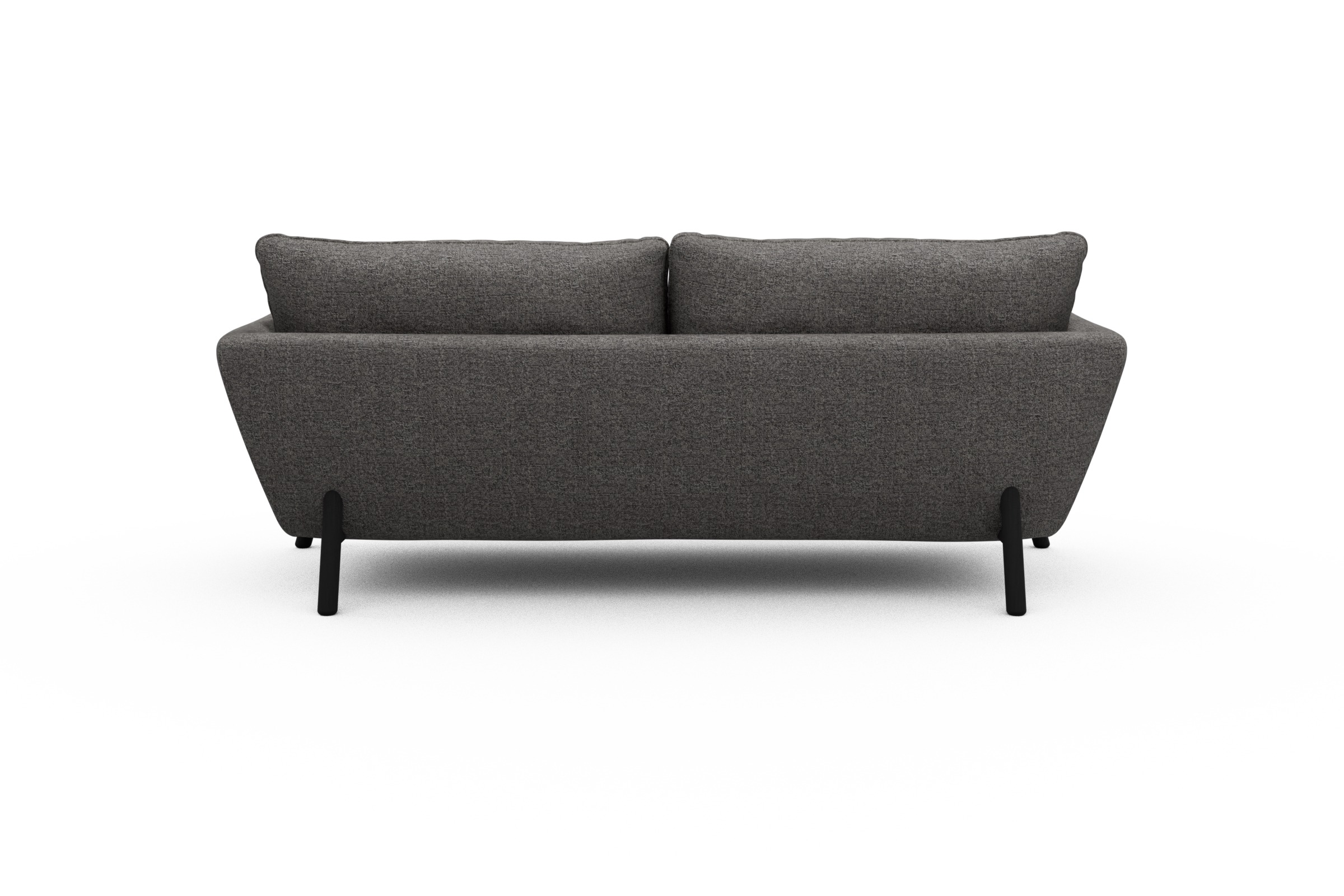 Sofa Emil 3-Sitzer Beinfarbe Eiche Schwarz Carreno-Salt-and-Pepper