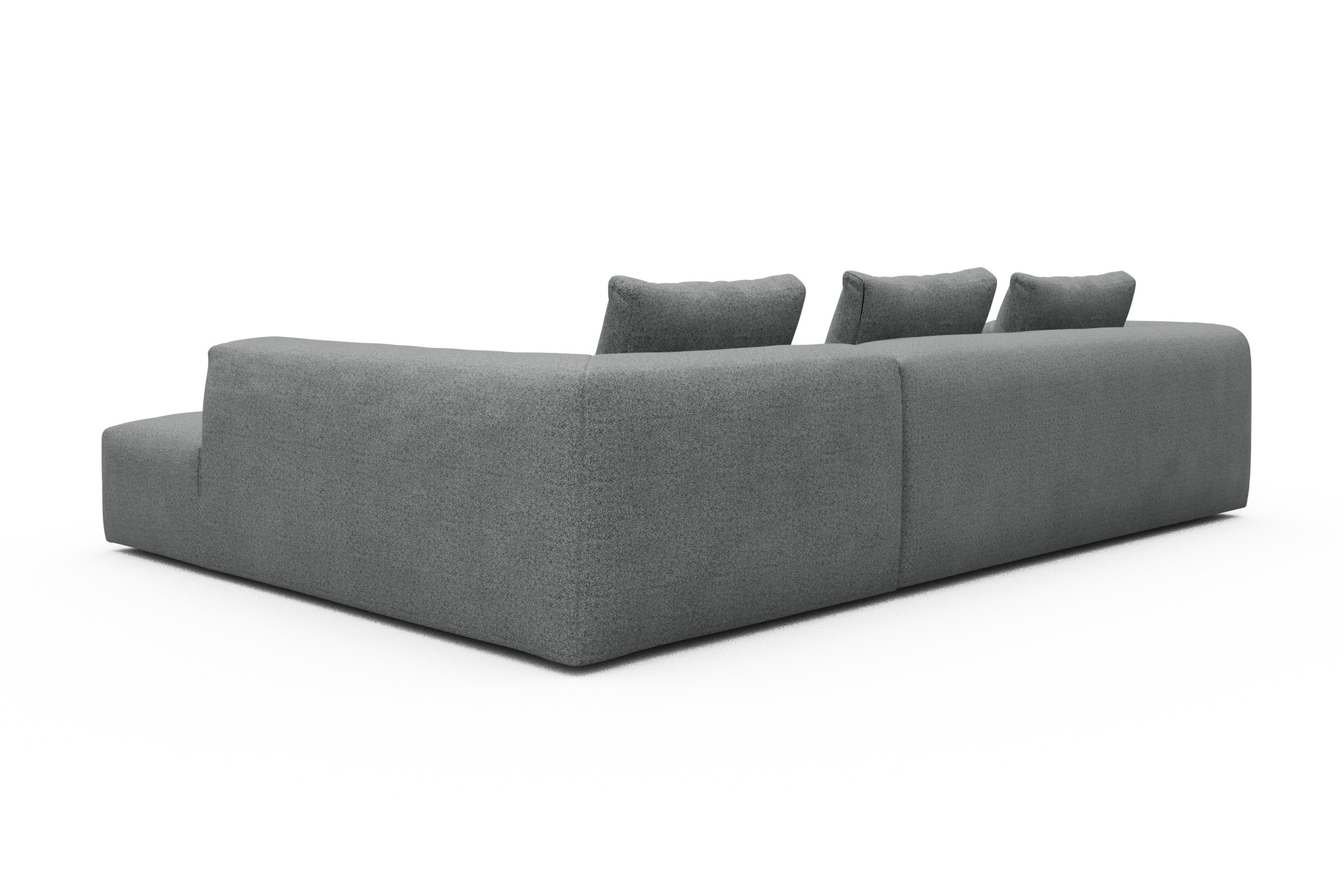 Ecksofa Fred Relax-Ecke rechts mit 2,5-Sitzer Aivi-Gravet-Grey