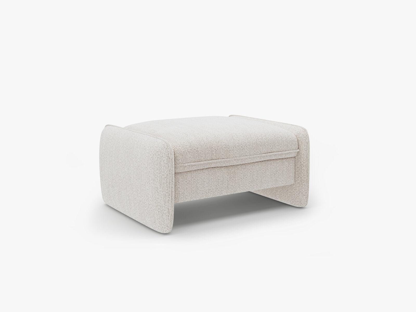 Micadoni Georgia Pouf Chenille Silencio Helles Beige