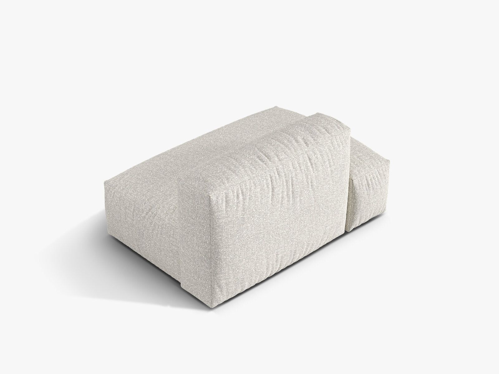 Micadoni Ecksofa-Modul Martina 1-Sitzer Links Boucle Monet Grau Beige Melange