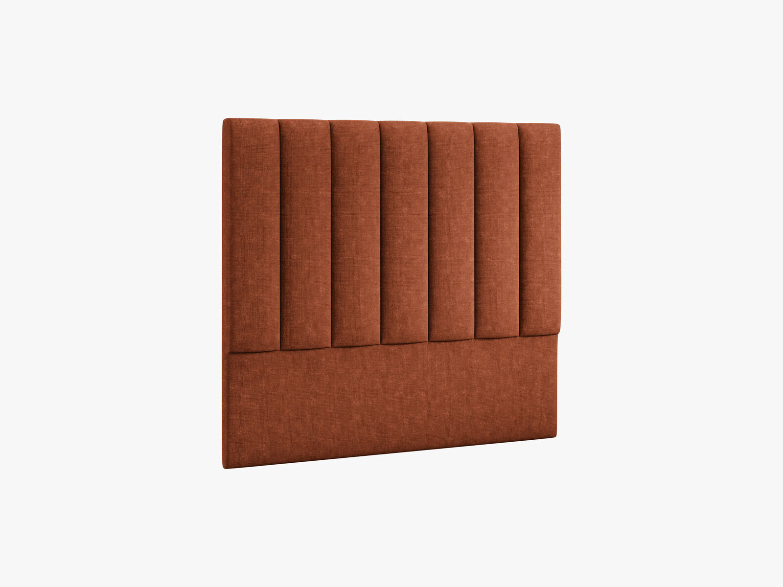 Micadoni Marl Samtiger Kopfteil 140 cm (H 120 cm) Strukturierter Stoff Liberty Ziegel 140x120