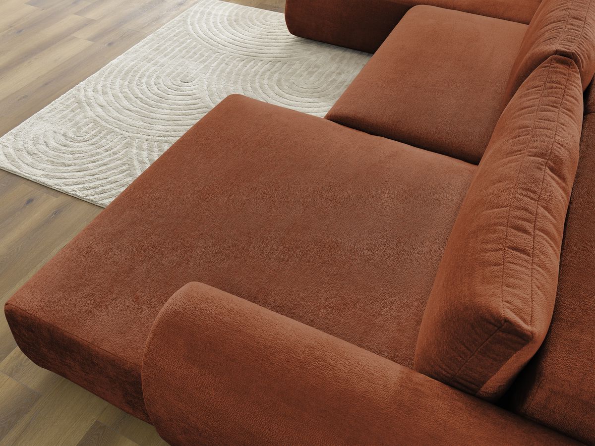 Bobochic Lucien Wohnlandschaft Stoff Orange Ecke rechts
