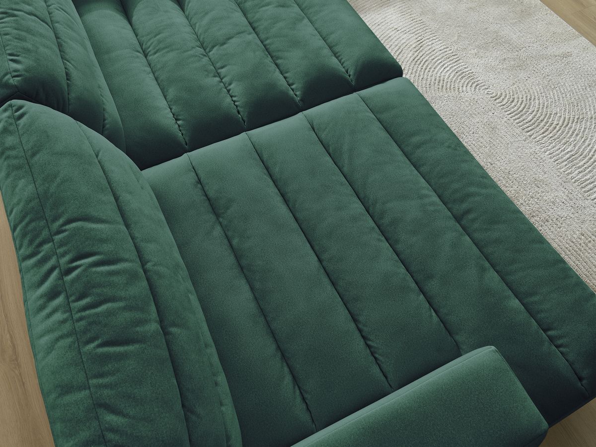 Bobochic Sierra Sofa 4-Sitzer Samt Dunkelgrün