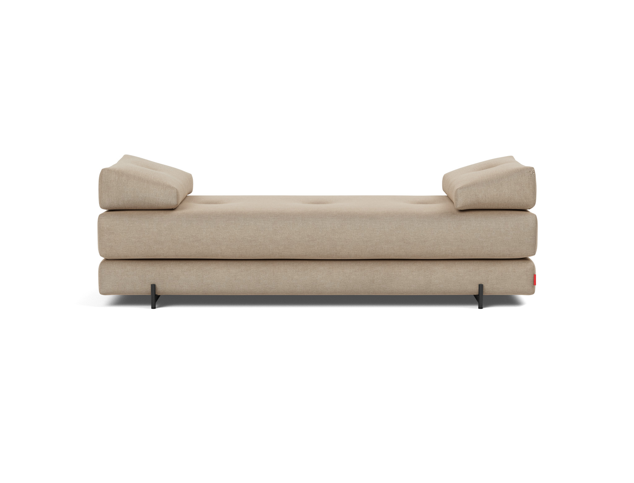 Tagesbett Sigmund Flachgewebe Phobos 587-Mocha Beine Indu schwarz