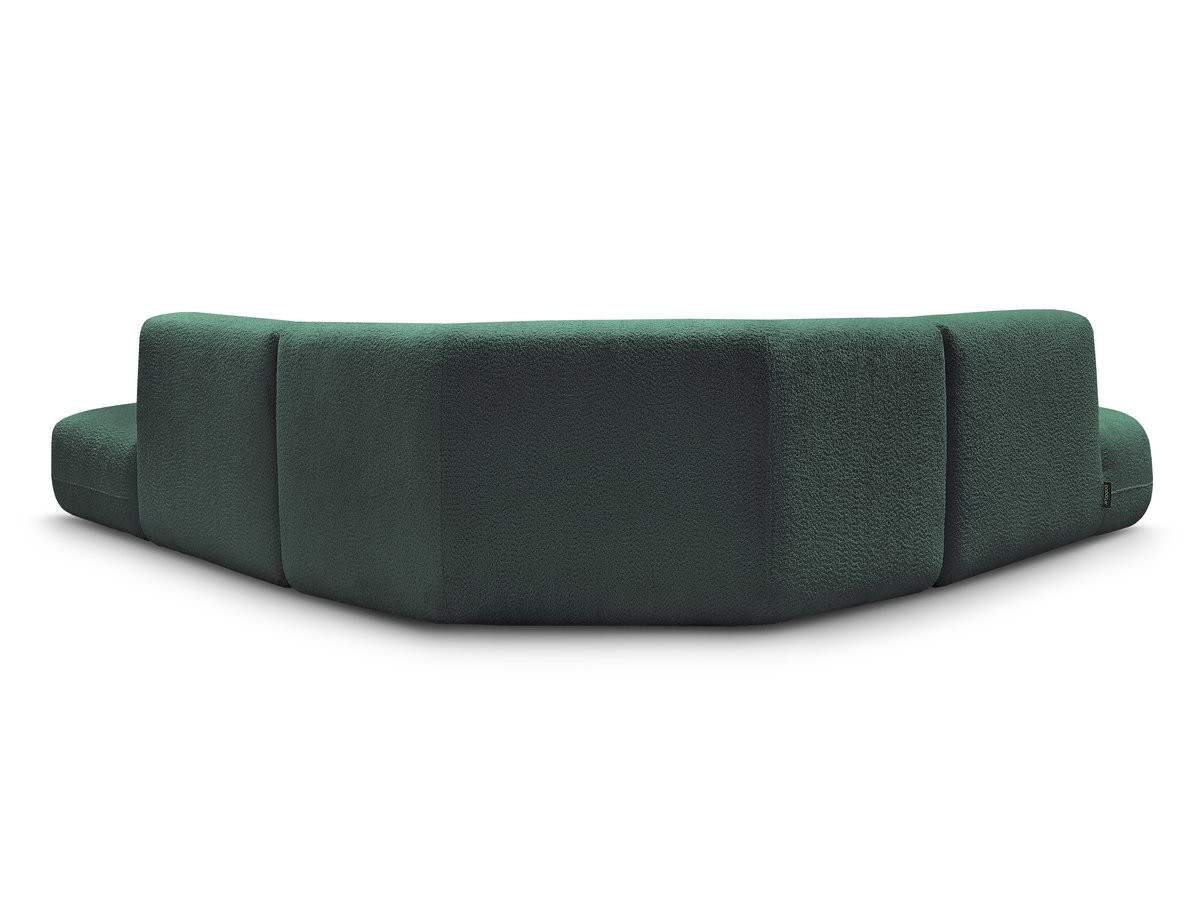 Bobochic Anda Ecksofa 279 × 264 cm Chenille Dunkelgrün Ecke links