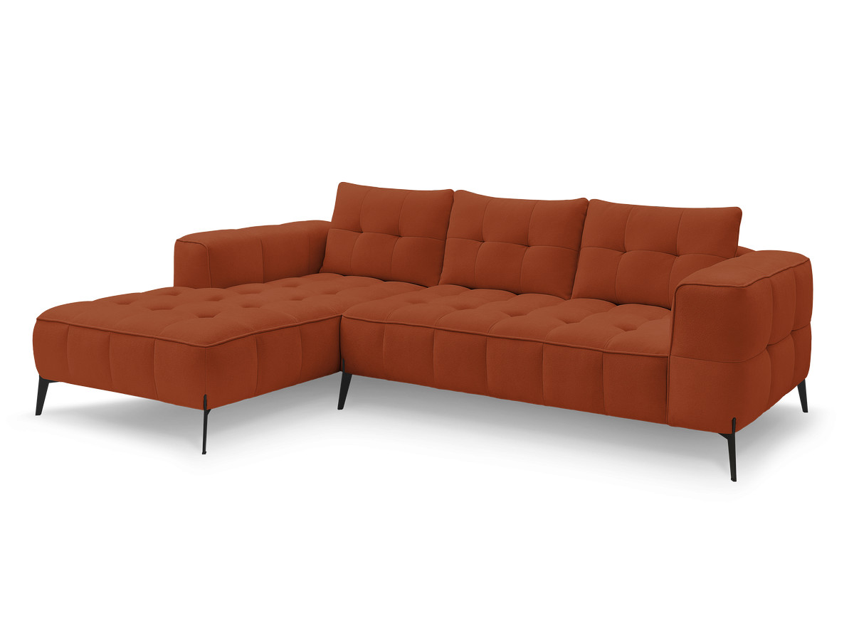 Bobochic Anis Ecksofa Strukturstoff Orange Ecke links