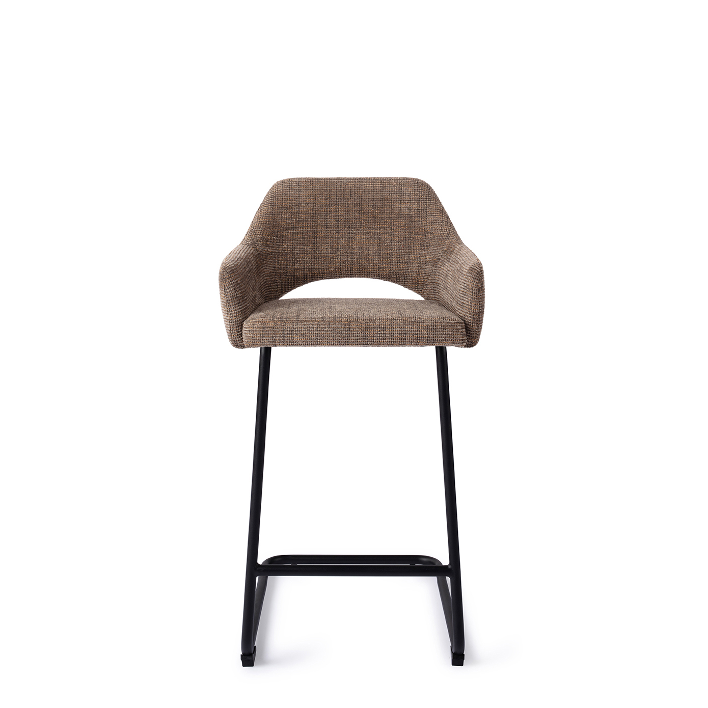 Jesper Home Barhocker Yanai Checked Chestnut Arch Schwarz Tresenhöhe 65 cm