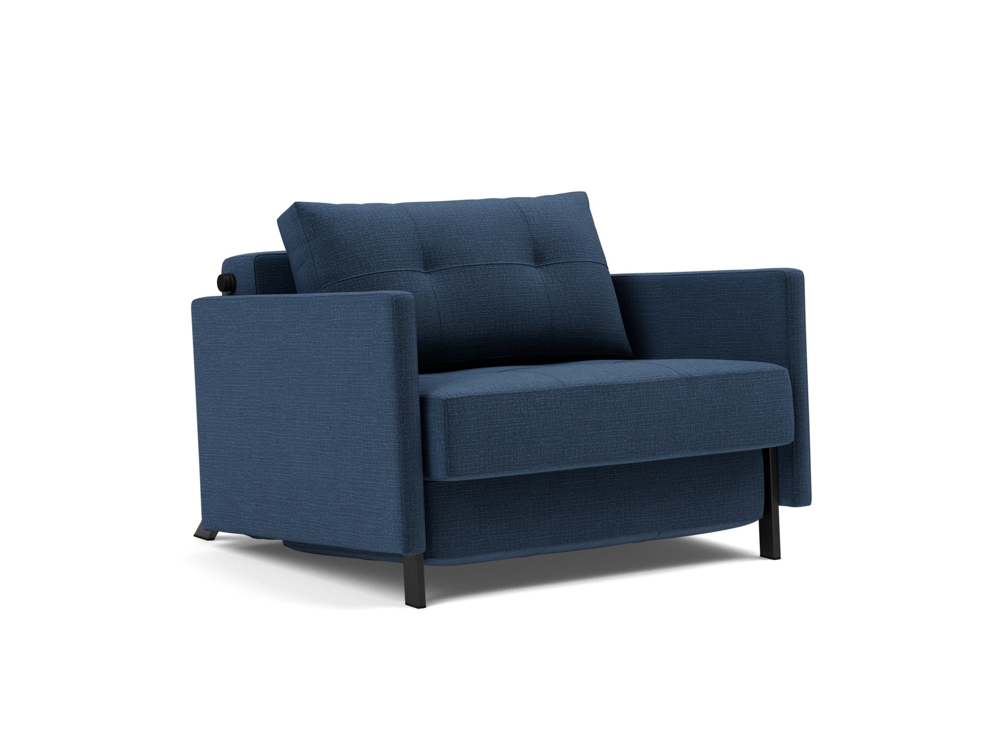 Schlafsessel Cubed 90 mit Armlehnen Chenille Esina 414-Indigo-Blue