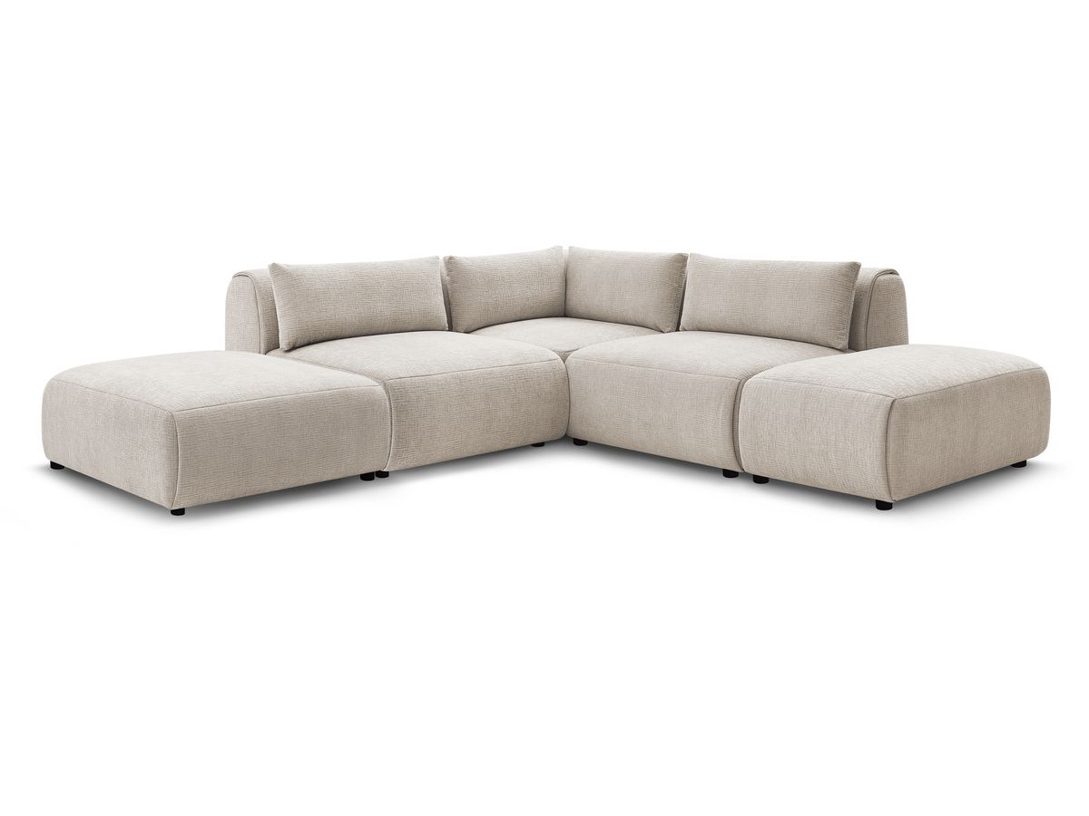 Bobochic Jeanne Ecksofa 271 × 300 cm Strukturstoff Beige