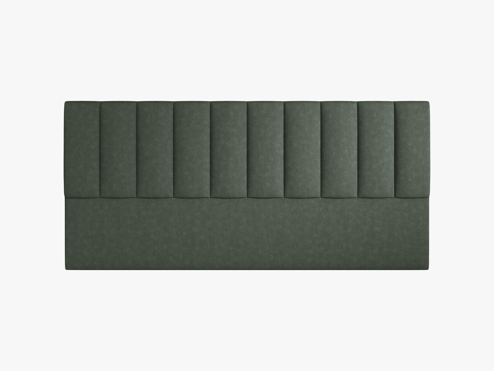 Micadoni Marl Samtiger Kopfteil 140 cm (H 95 cm) Strukturierter Stoff Liberty Moosgrün 200x95
