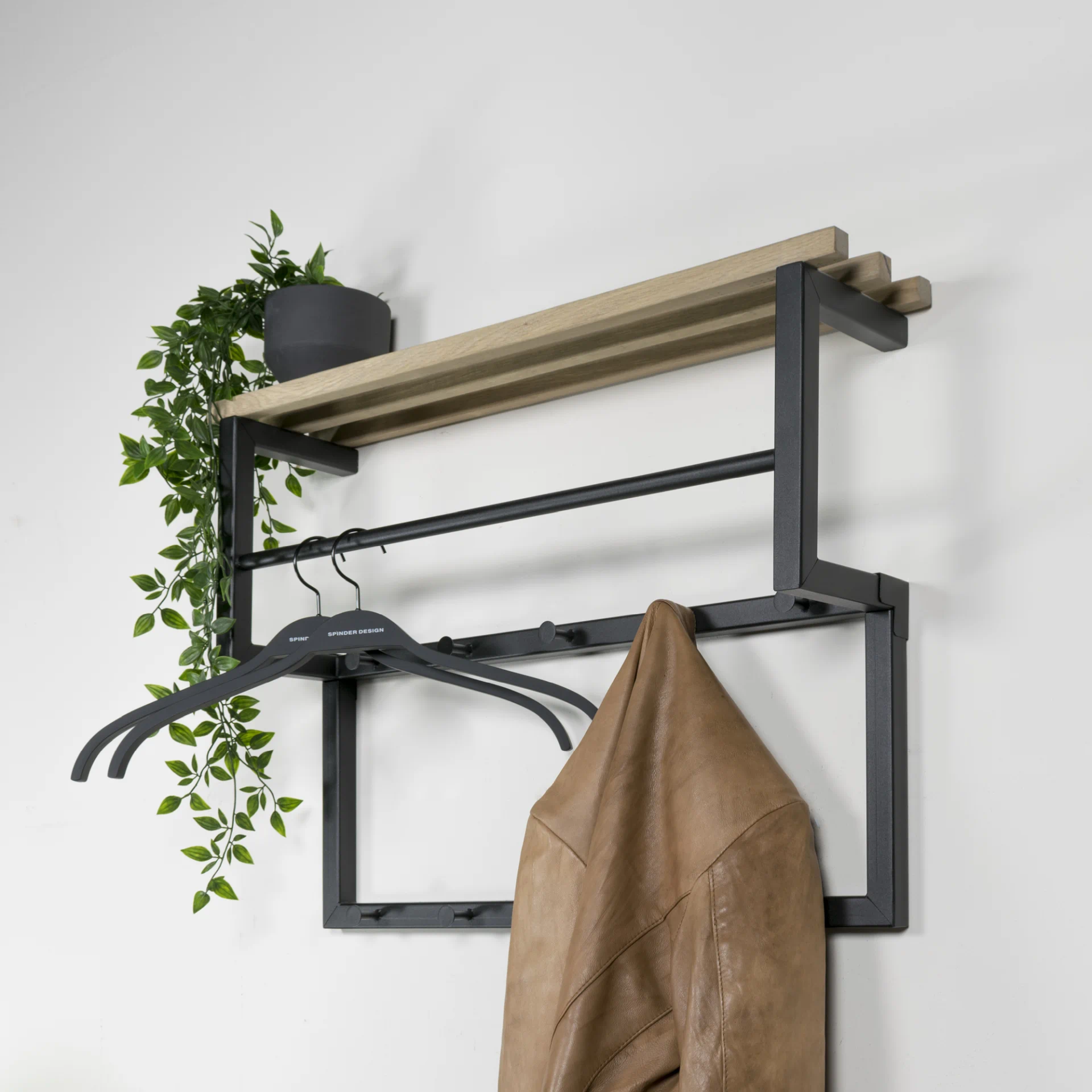 Spinder Design RIZZOLI XS Wandgarderobe - Schwarz