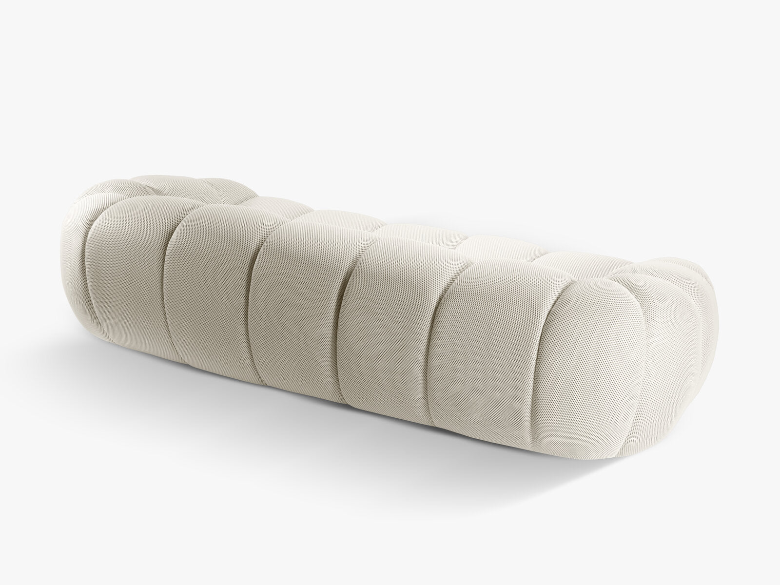 Micadoni Sofa Diana 4-Sitzer 3D-Stoff Helles Beige