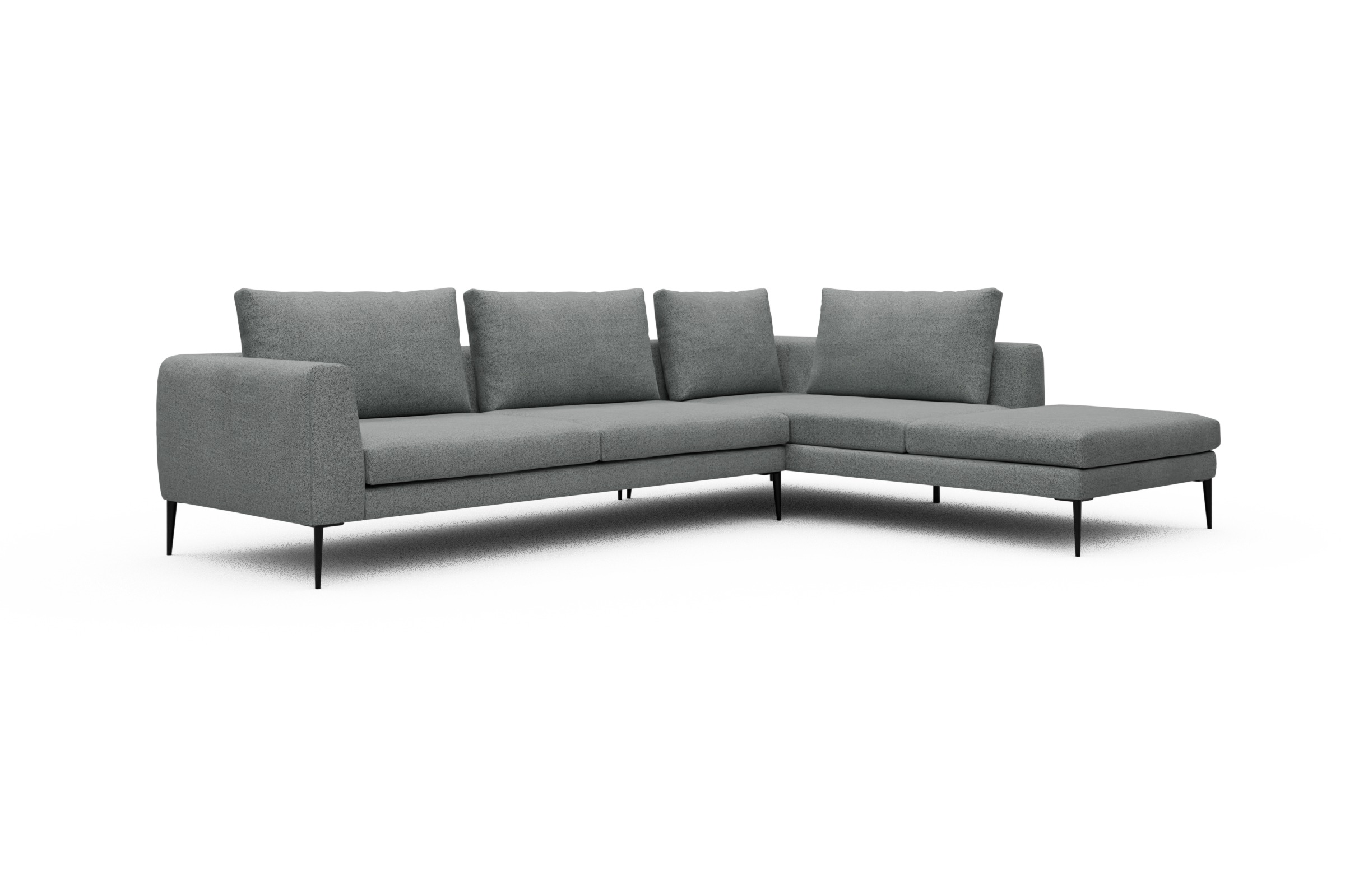 Ecksofa Paul Relax-Ecke links mit 3-Sitzer Aivi-Gravet-Grey