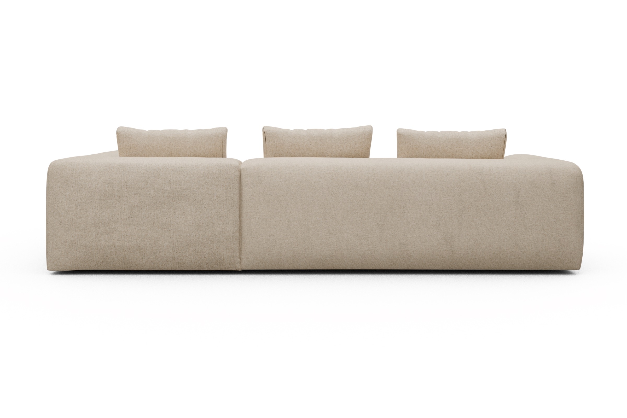 Ecksofa Fred Relax-Ecke rechts mit 2,5-Sitzer Casone-Natural-Beige