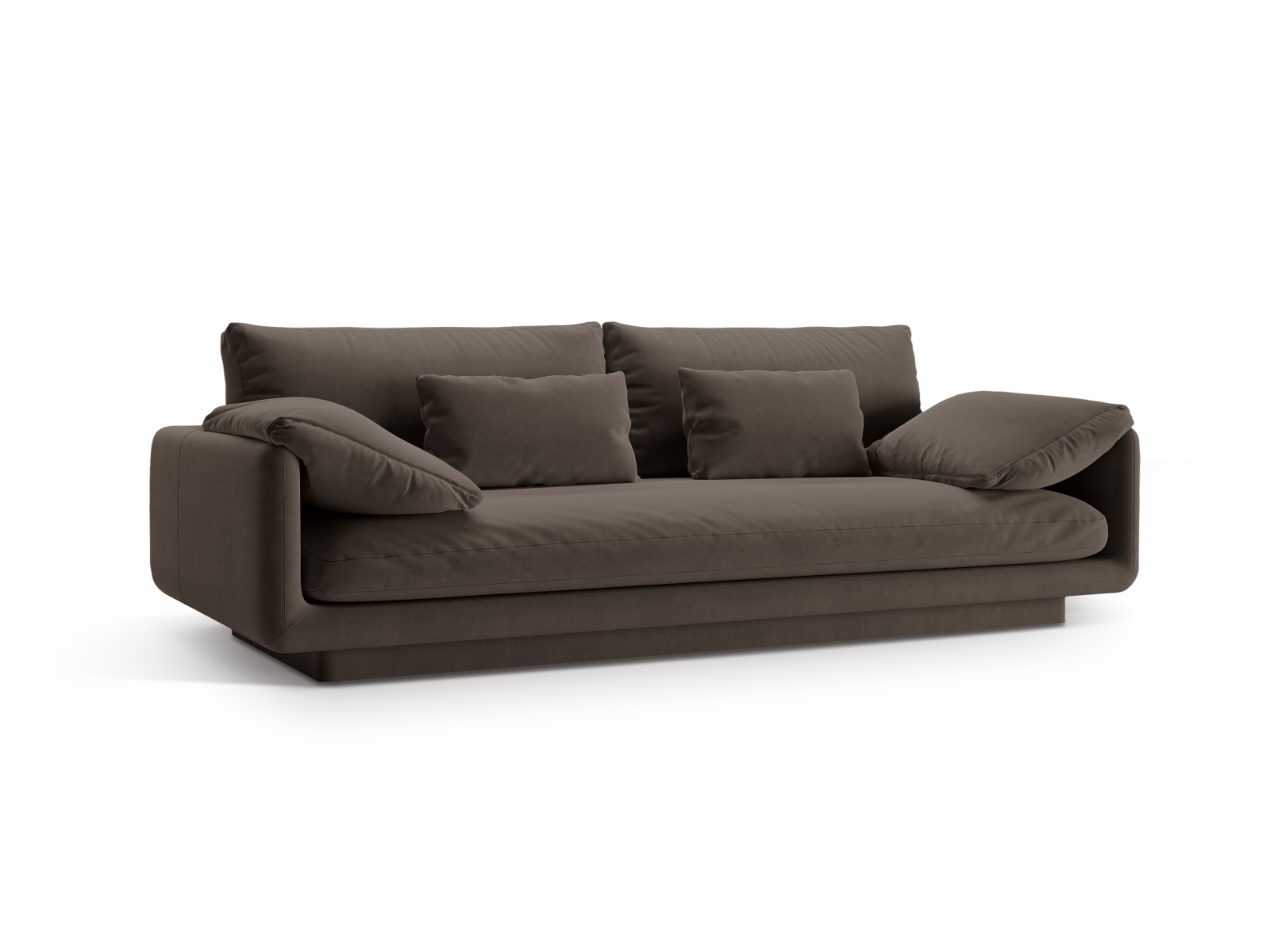 Micadoni Sofa Torino 3-Sitzer Samt Ebenholz