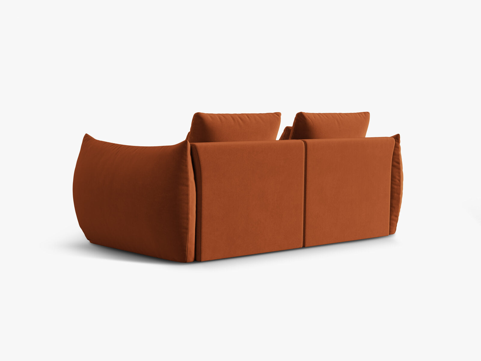 Micadoni Sofa Bloom 3-Sitzer Samt Terrakotta