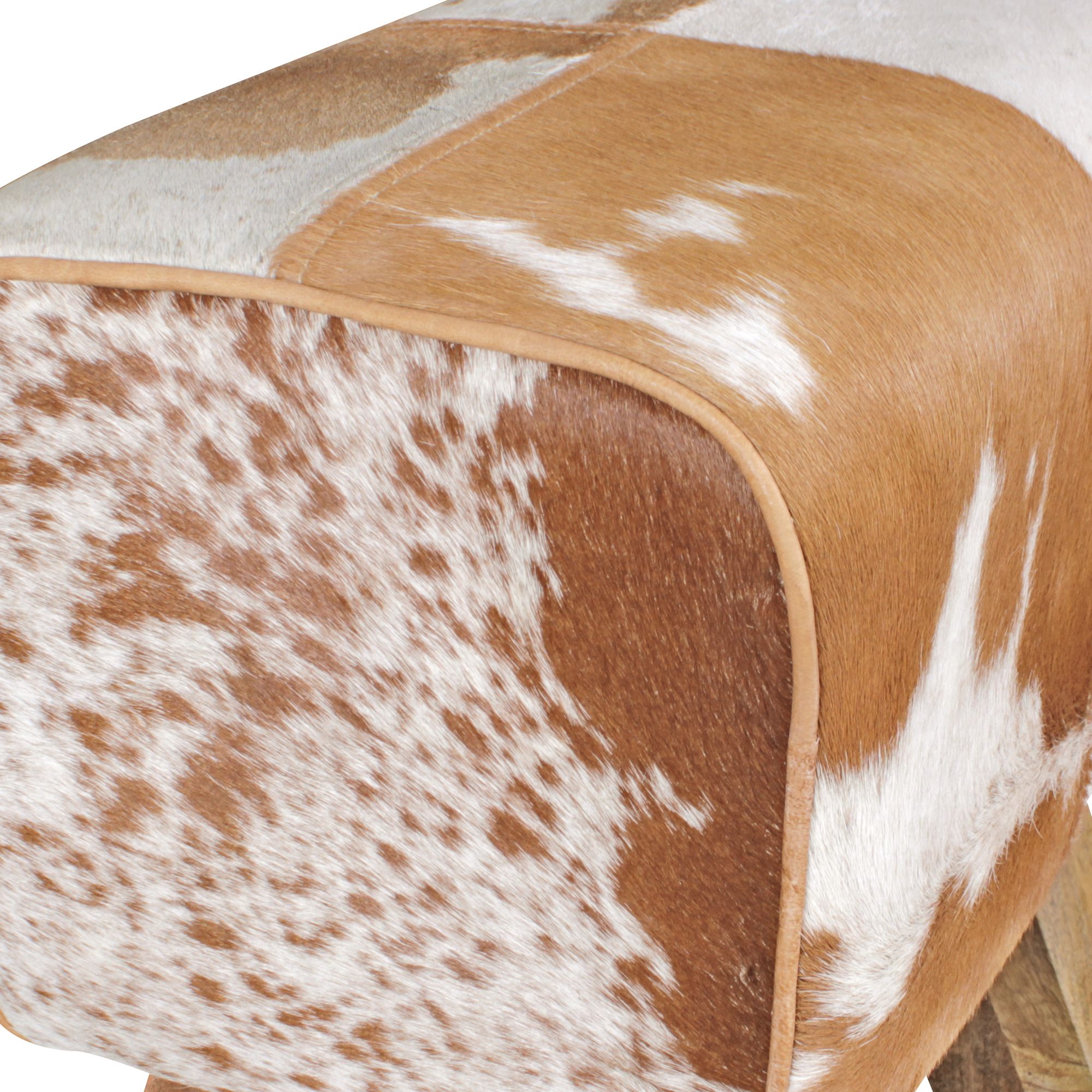 Sitzhocker Arvika Haarleder Bunt 30 × 40 × 47 cm