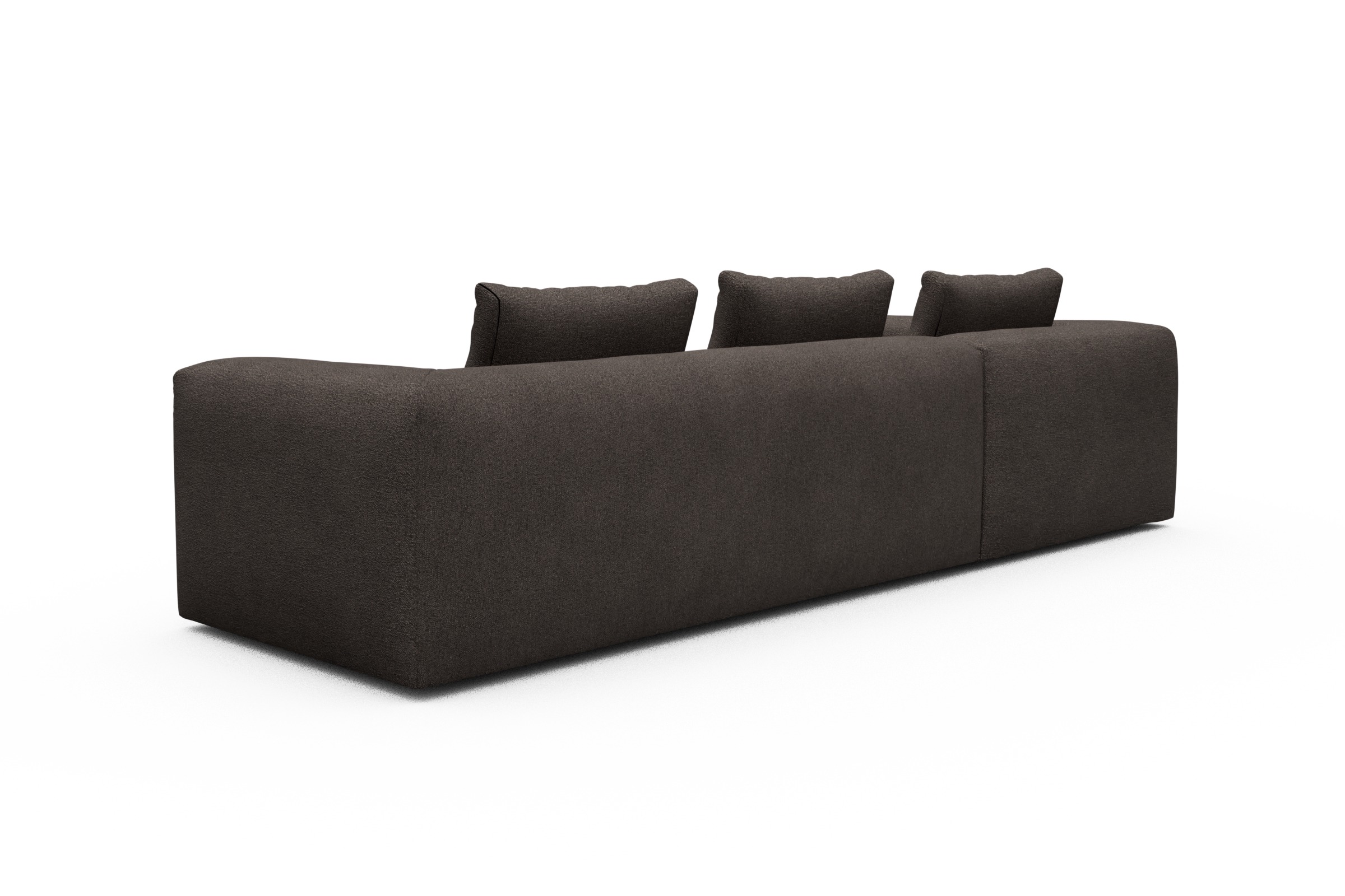 Ecksofa Fred Relax-Ecke links mit 2,5-Sitzer Boucle-Taupe