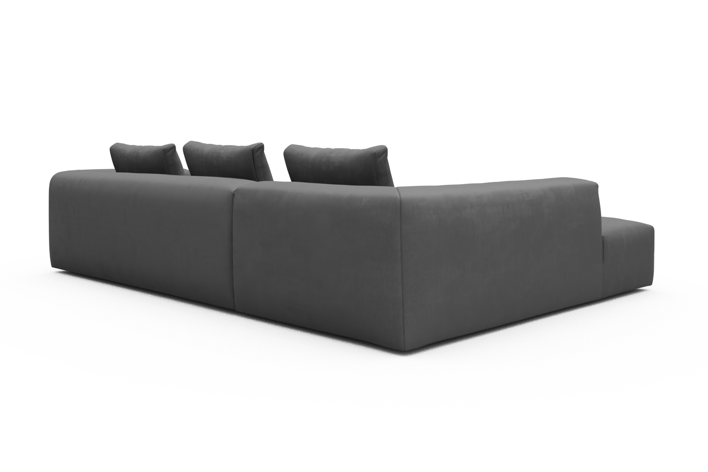 Ecksofa Fred Relax-Ecke links mit 2,5-Sitzer Cordufine-Grey