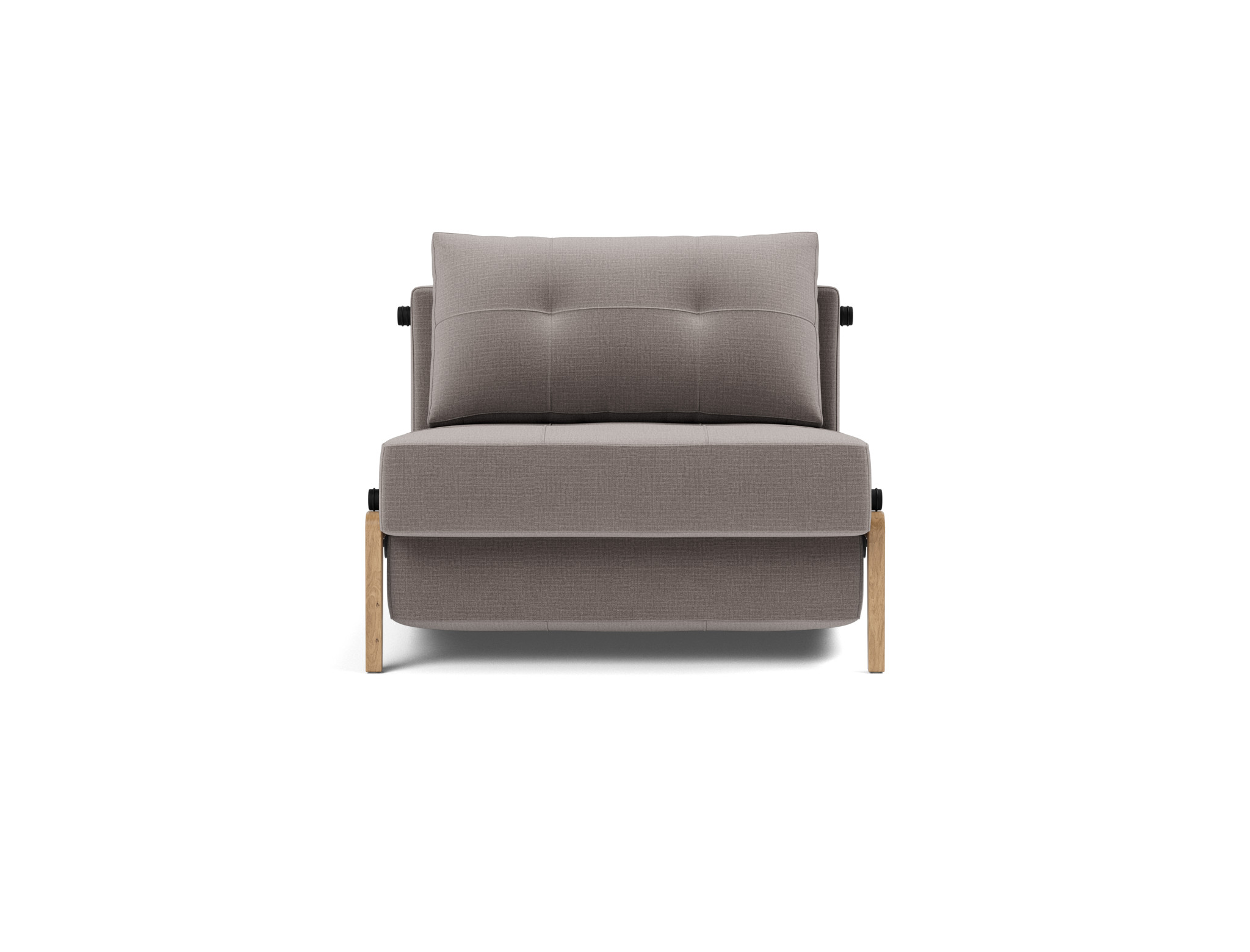 Schlafsessel Cubed 90 Chenille Esina 418-Truffle Beine Eiche