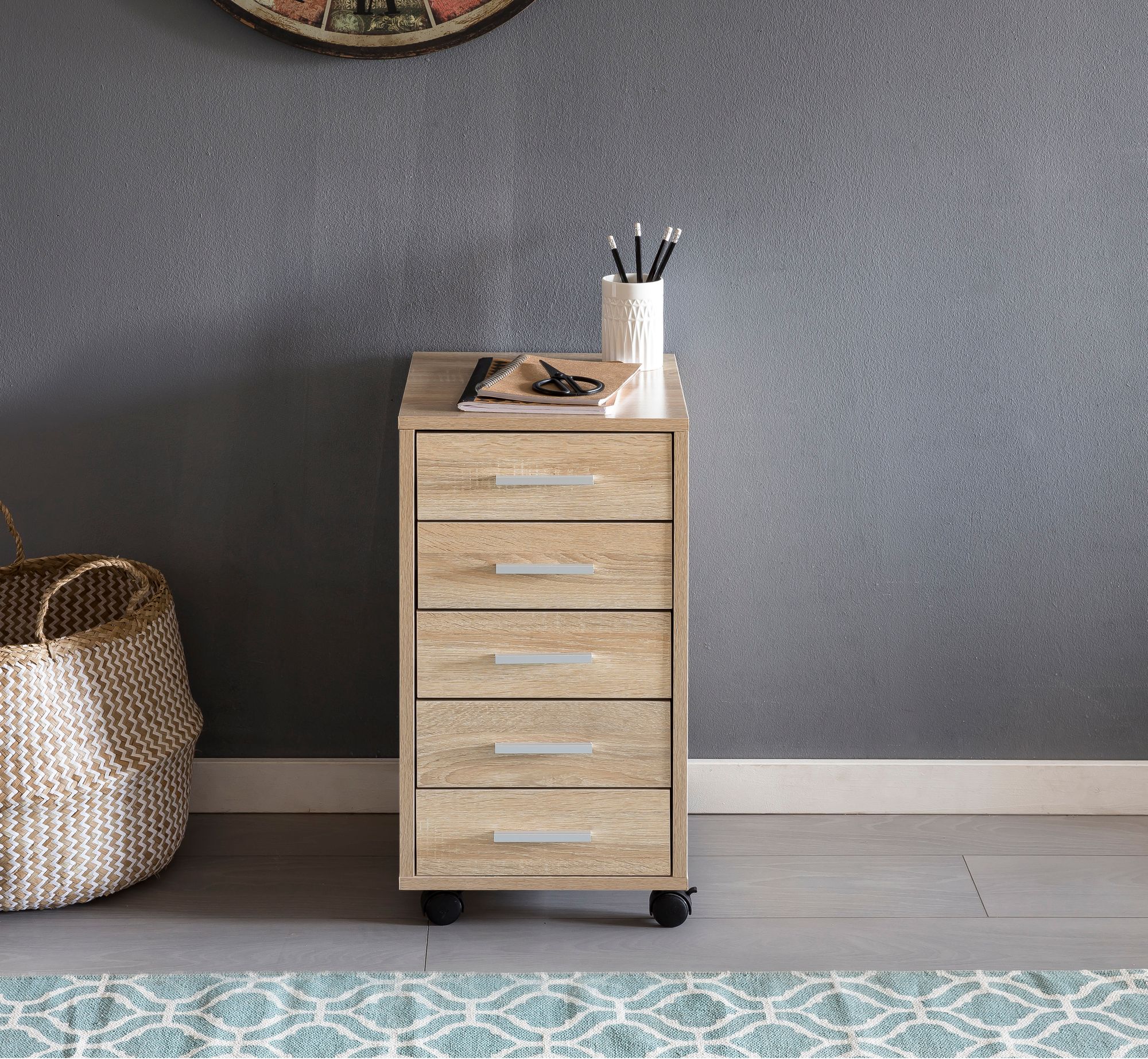 Rollcontainer Espevik Braun 33 × 38 × 63 cm