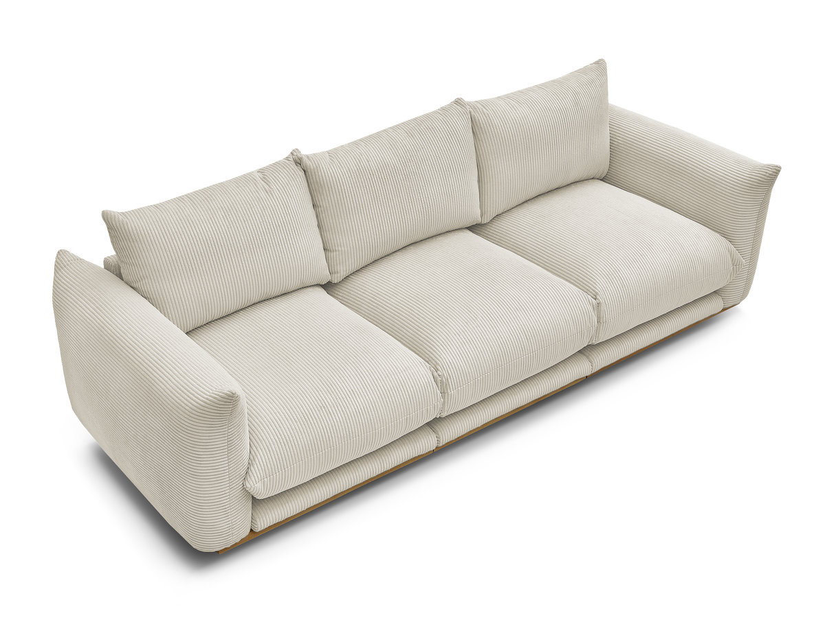 Bobochic Ernest Sofa 3-Sitzer 266 × 106 cm Cordsamt Beige