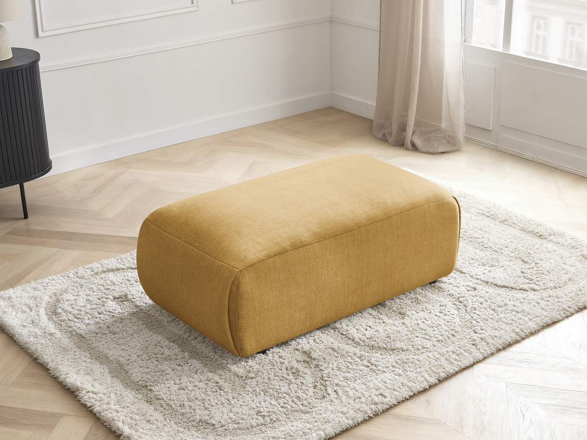 Bobochic Jana Pouf 63 × 114 cm Samt Gelb