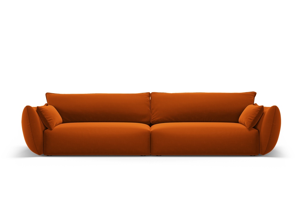 Cosmopolitan Design Sofa Matera 4-Sitzer Samt Salvador Terrakotta