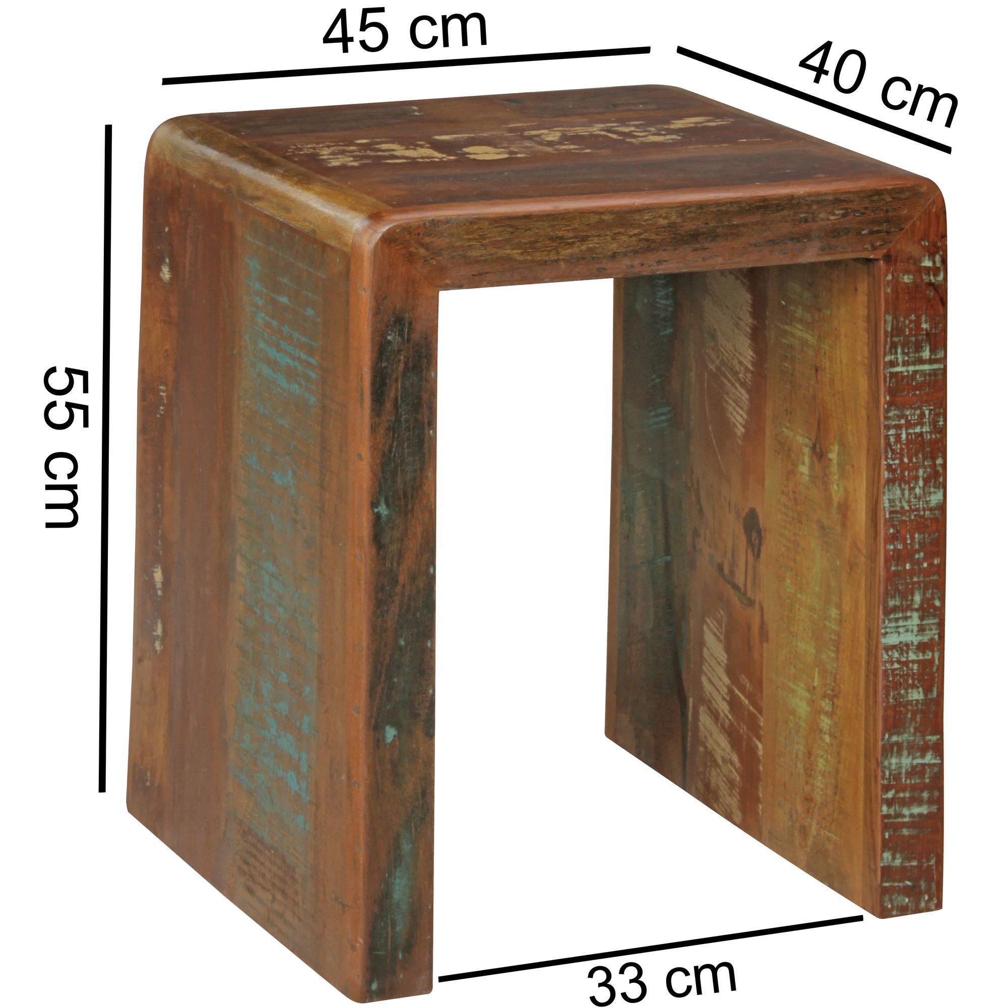 Beistelltisch Hanstholm Mango Massivholz Braun 45 × 40 × 55 cm
