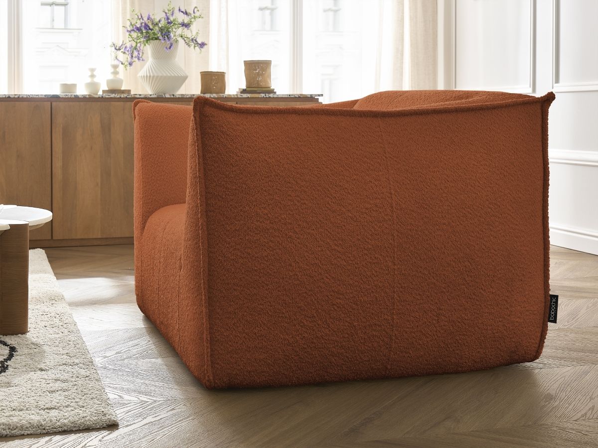 Bobochic Giorgia Sessel Bouclé-Stoff Orange