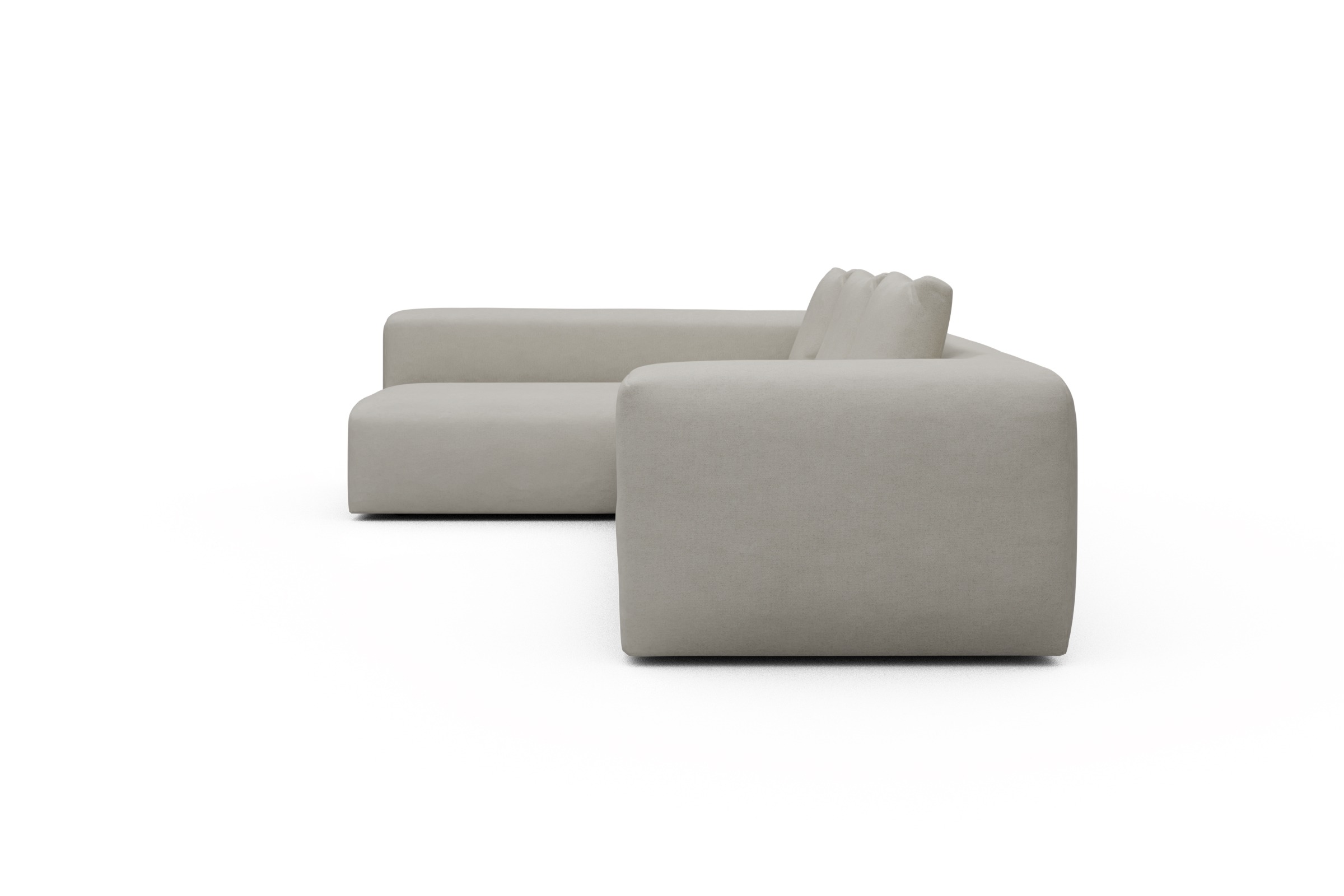 Ecksofa Fred 2x 2,5-Sitzer links offen Denari-Clean-Beige