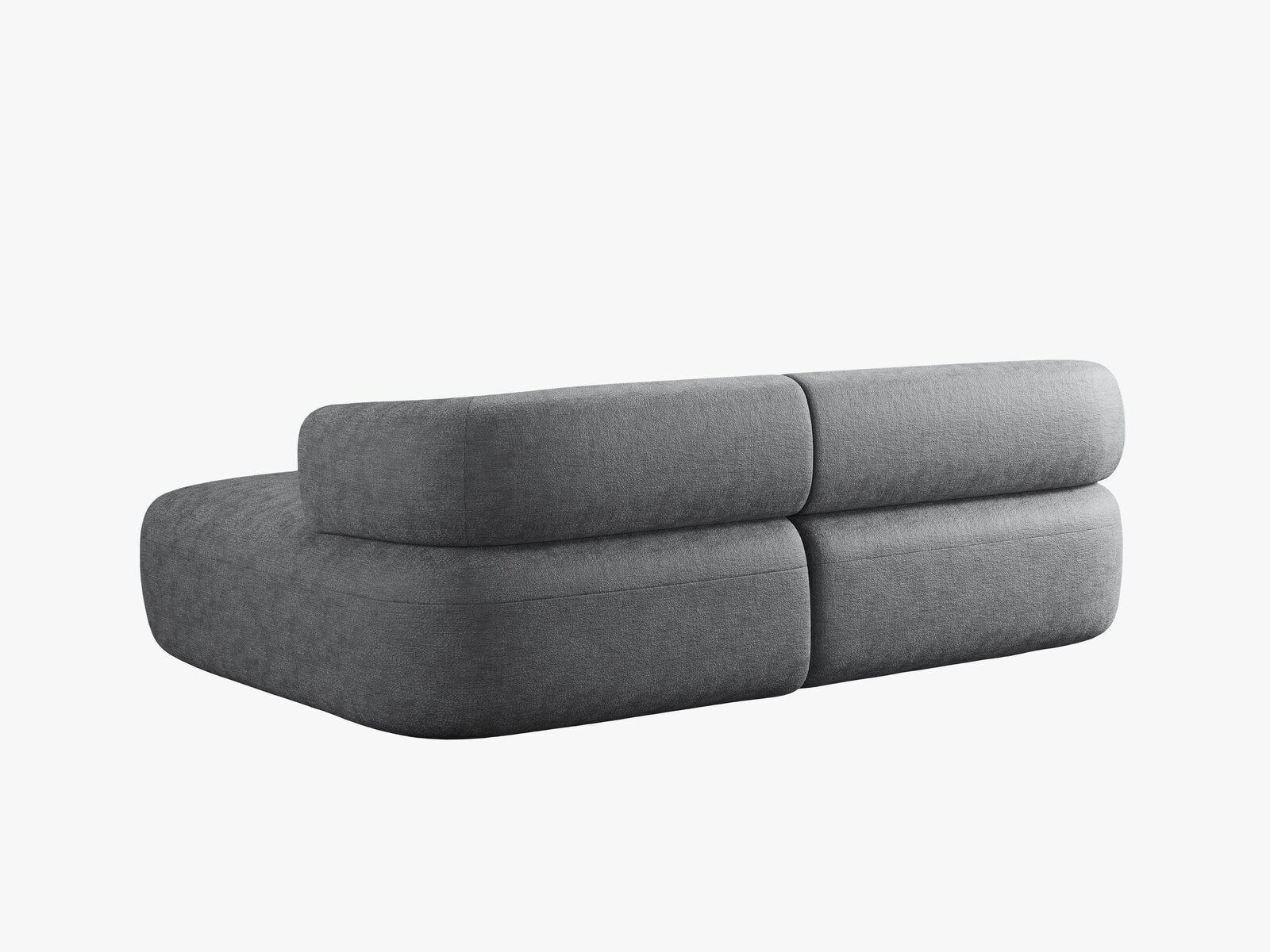 Micadoni 5-Sitzer Ecksofa Jenny Kleine Version Rechts Chenille Perfect Harmony Dunkelgrau