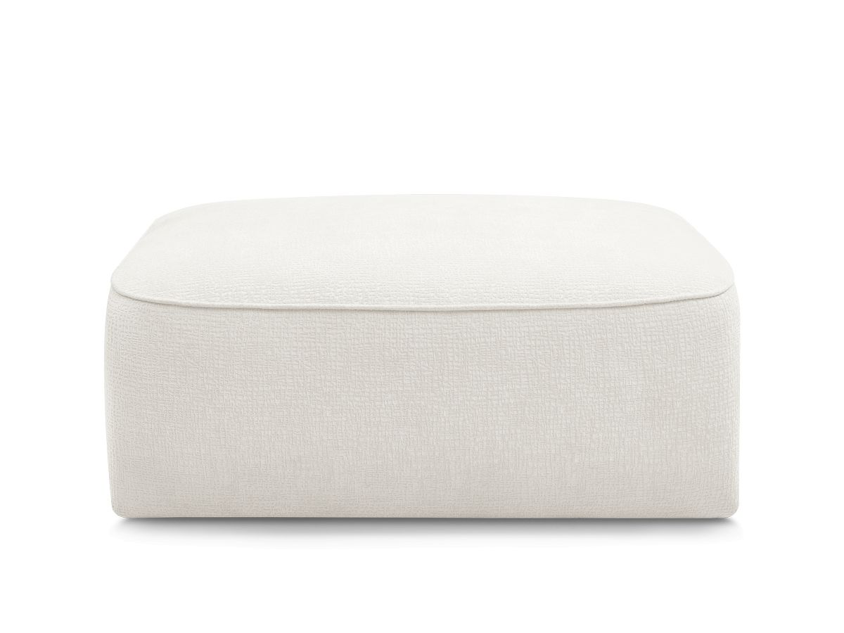 Bobochic Leopold Pouf Strukturstoff Weiß