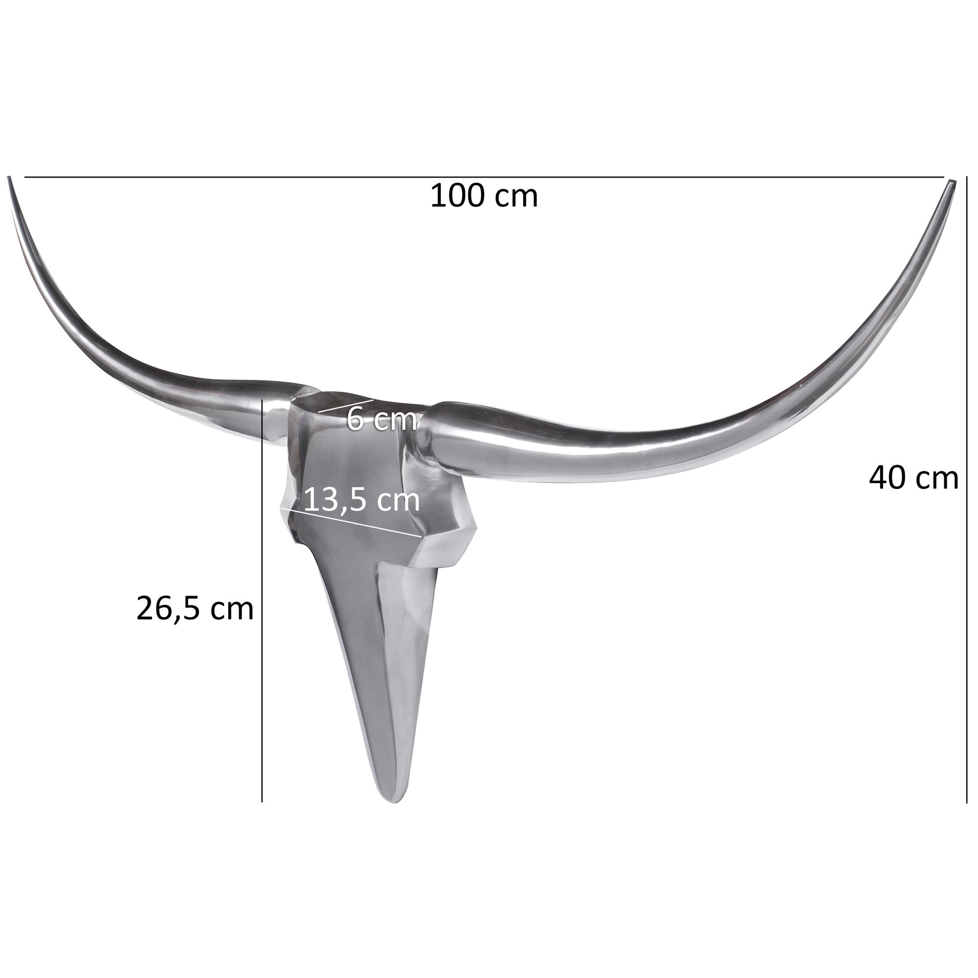Dekogeweih Vinje Aluminium Silber