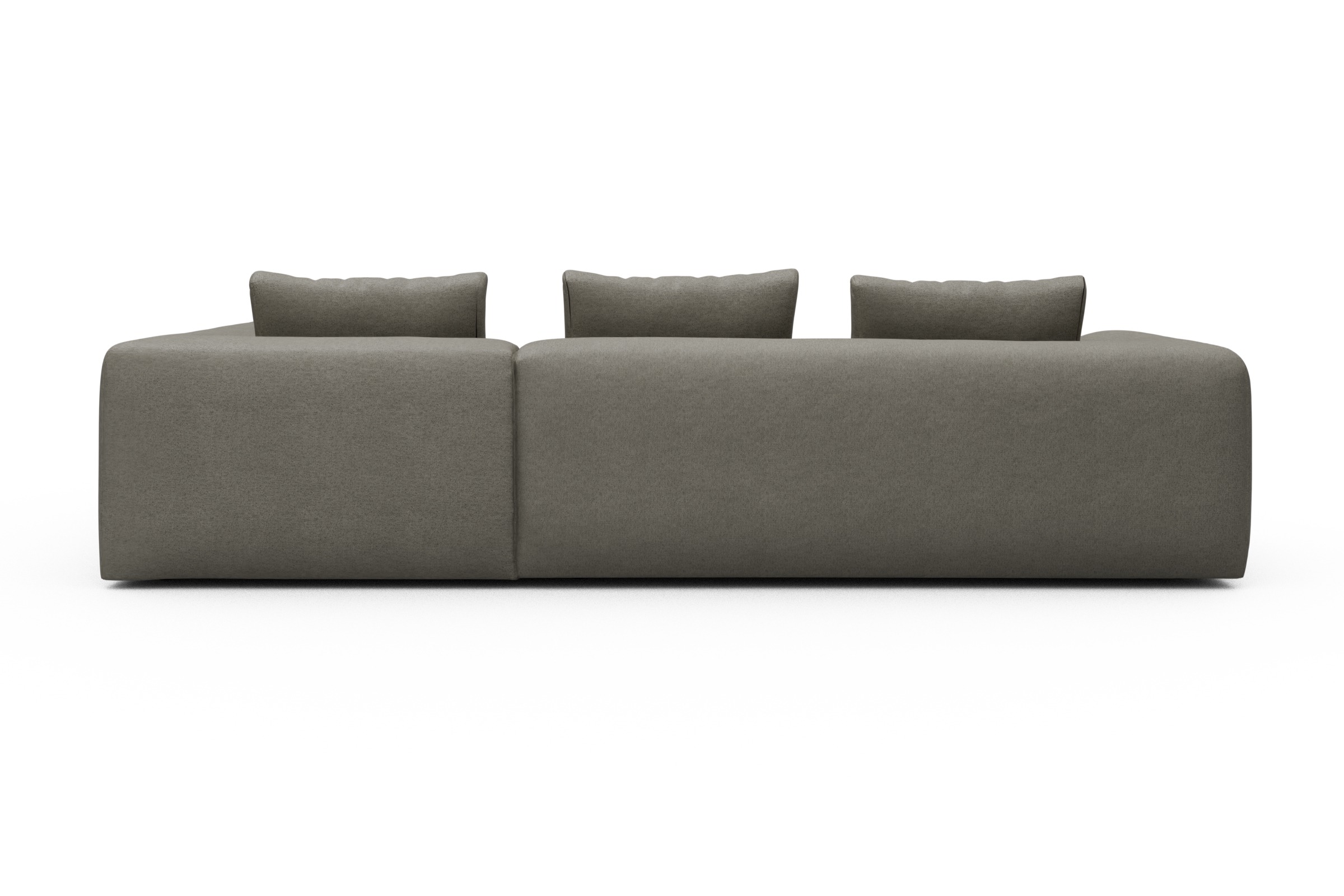 Ecksofa Fred Relax-Ecke rechts mit 2,5-Sitzer Denari-Warm-Grey