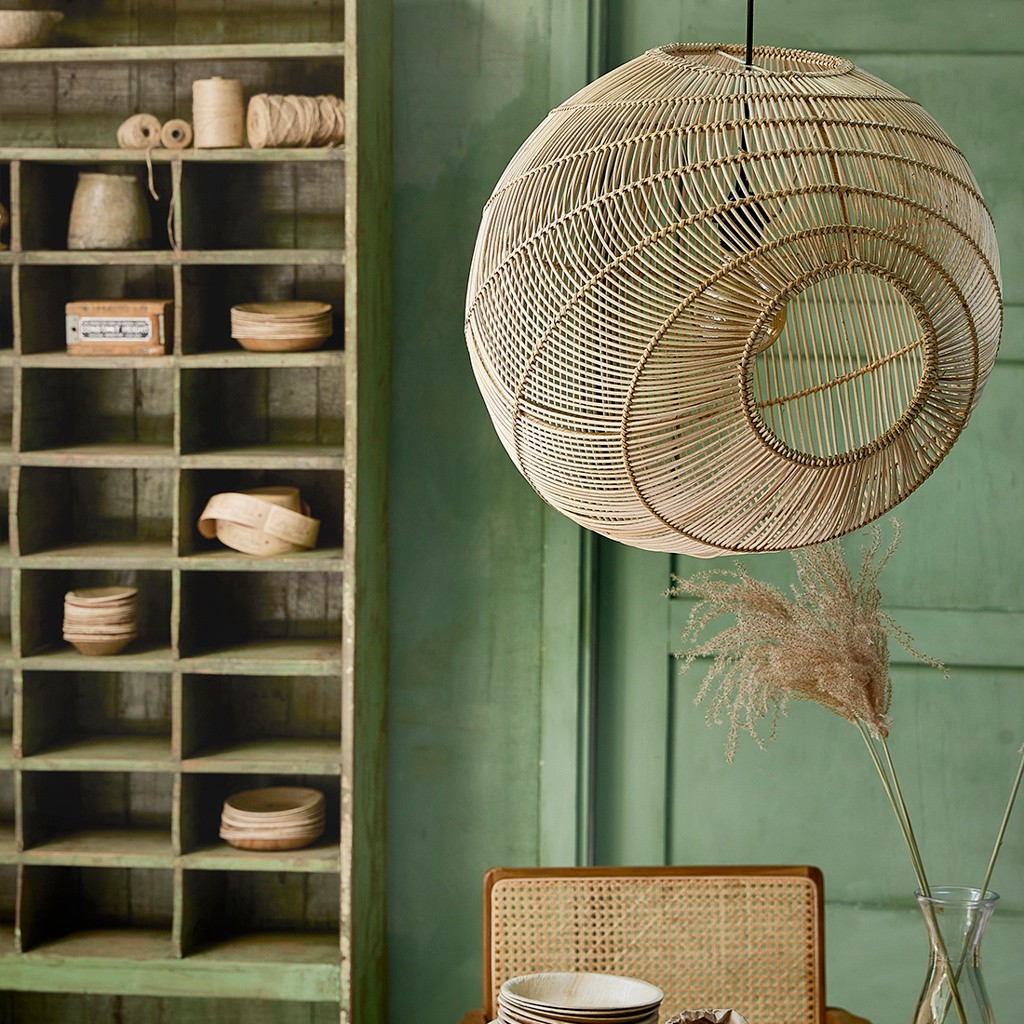 Raw Materials Rattan Pendelleuchte Sphere