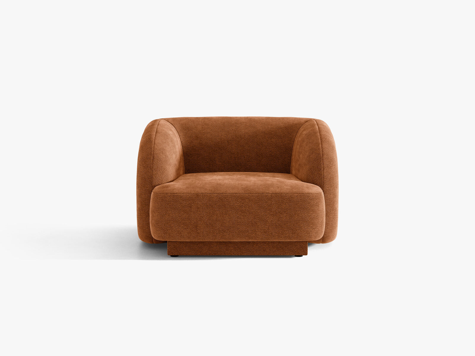 Micadoni Sessel Miley 1-Sitzer Chenille Eden Ziegel