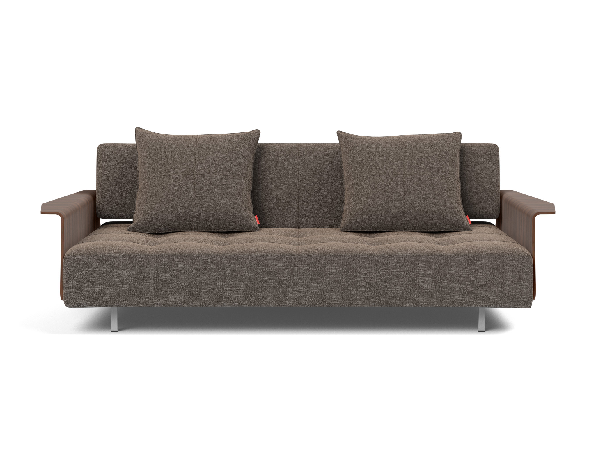 Schlafsofa Long Horn D.E.L. mit Armlehnen Boucle Skandi 530-Taupe