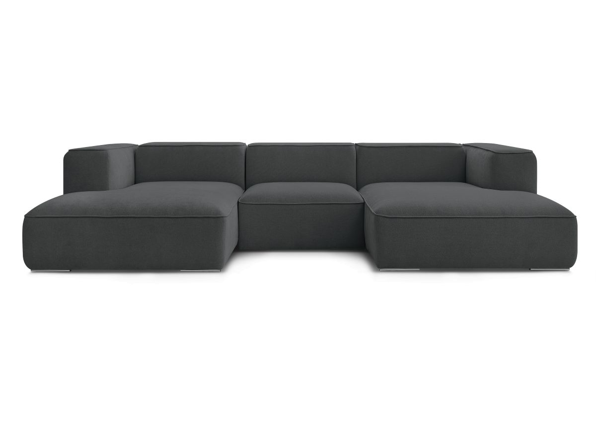 Bobochic Zephyr Wohnlandschaft Strukturstoff Dunkelgrau